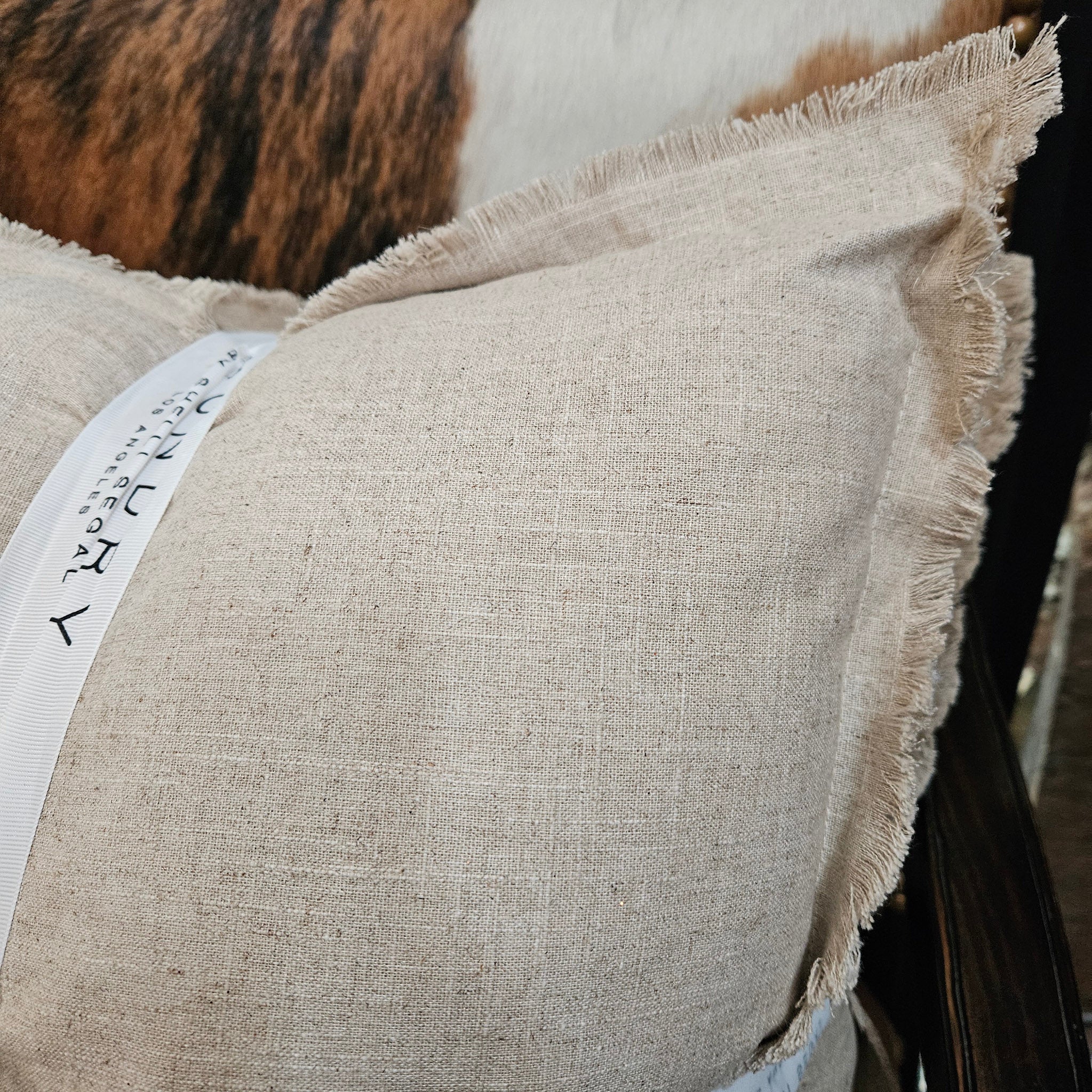 Linen Fringe 2pk decorative pillow