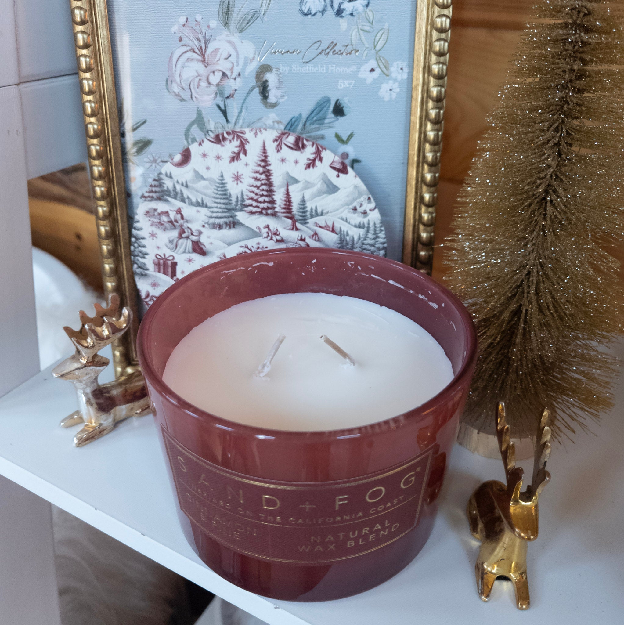 SAND + FOG Cinnamon & Pine scented candle