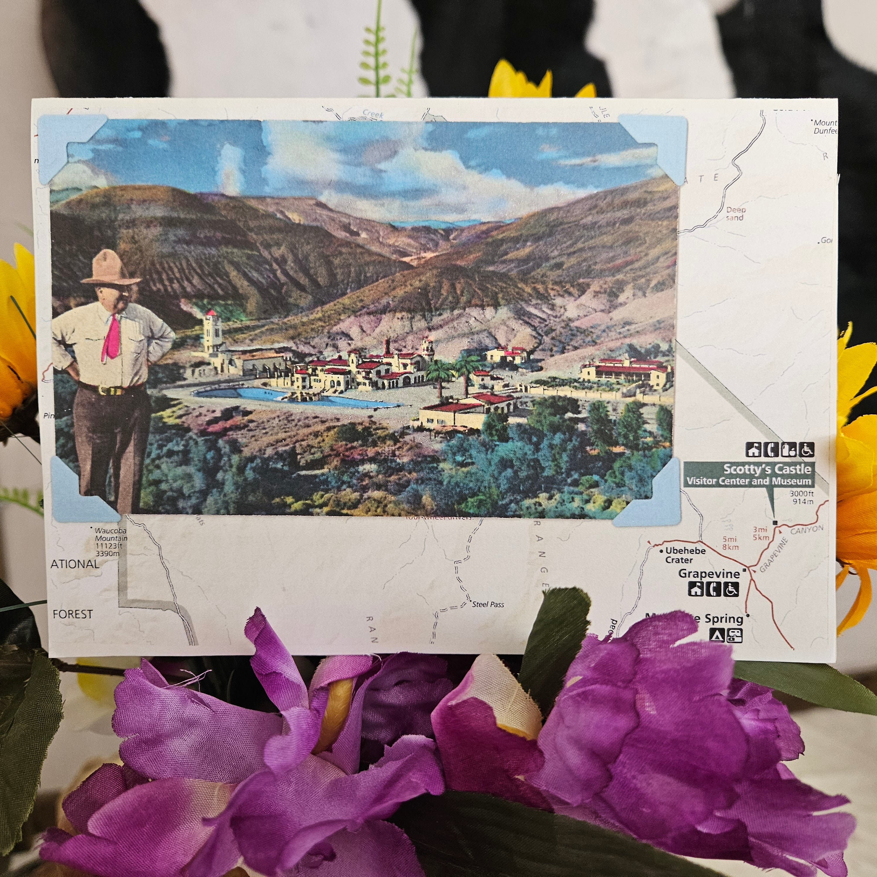 Beautifully Hand Crafted Custom Created Greeting Card Series by Diane Stegman "Scotty's Castle"