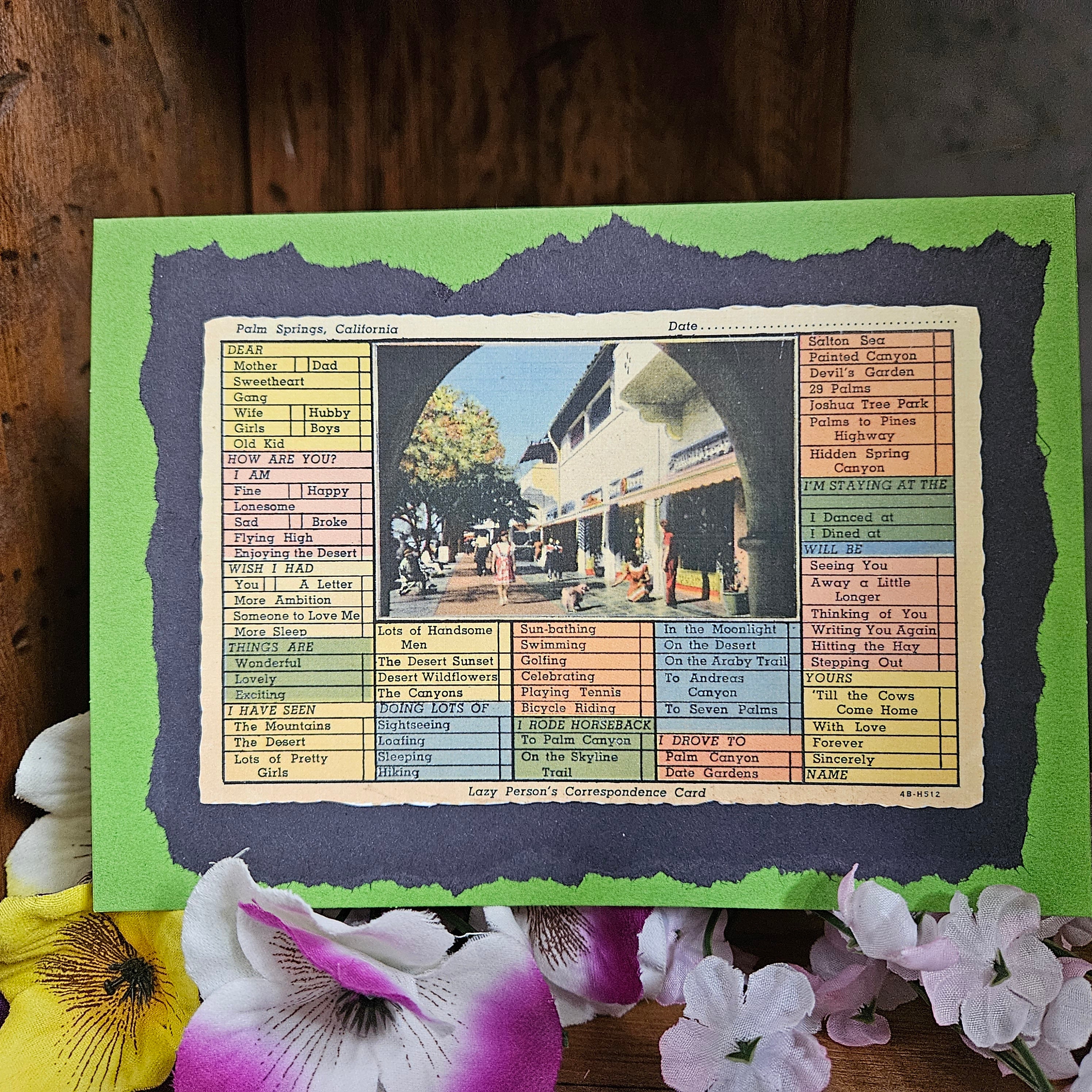Beautifully Hand Crafted Custom Created Greeting Card Series by Diane Stegman "Lazy Person's Correspondence Card"