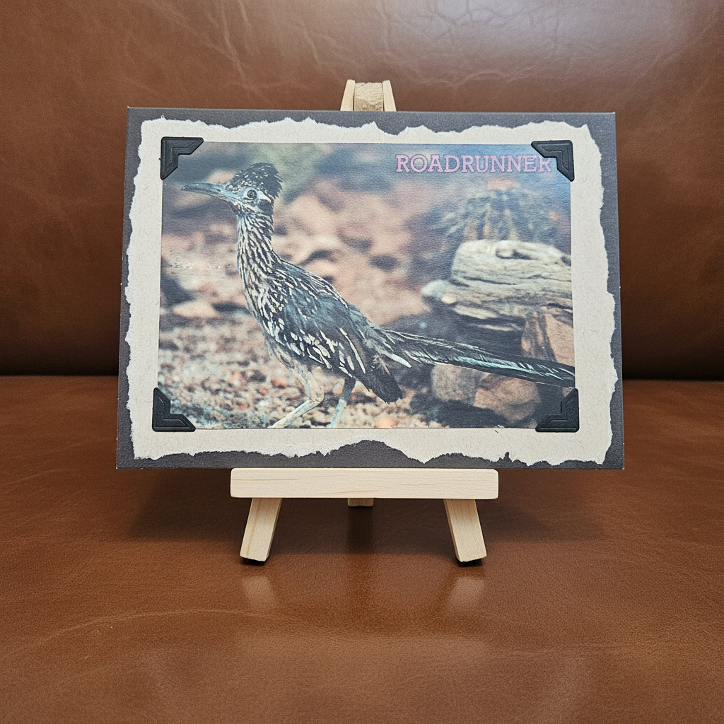 Beautifully Hand Crafted Custom Created Greeting Card Series by Diane Stegman "Roadrunner"