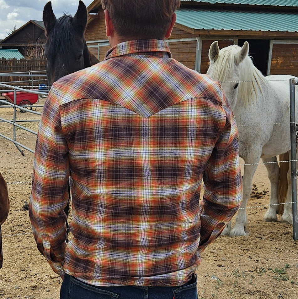 Pendleton Wyatt Gambler Long Sleeve Button Up Shirt with Classic Pearl Snaps