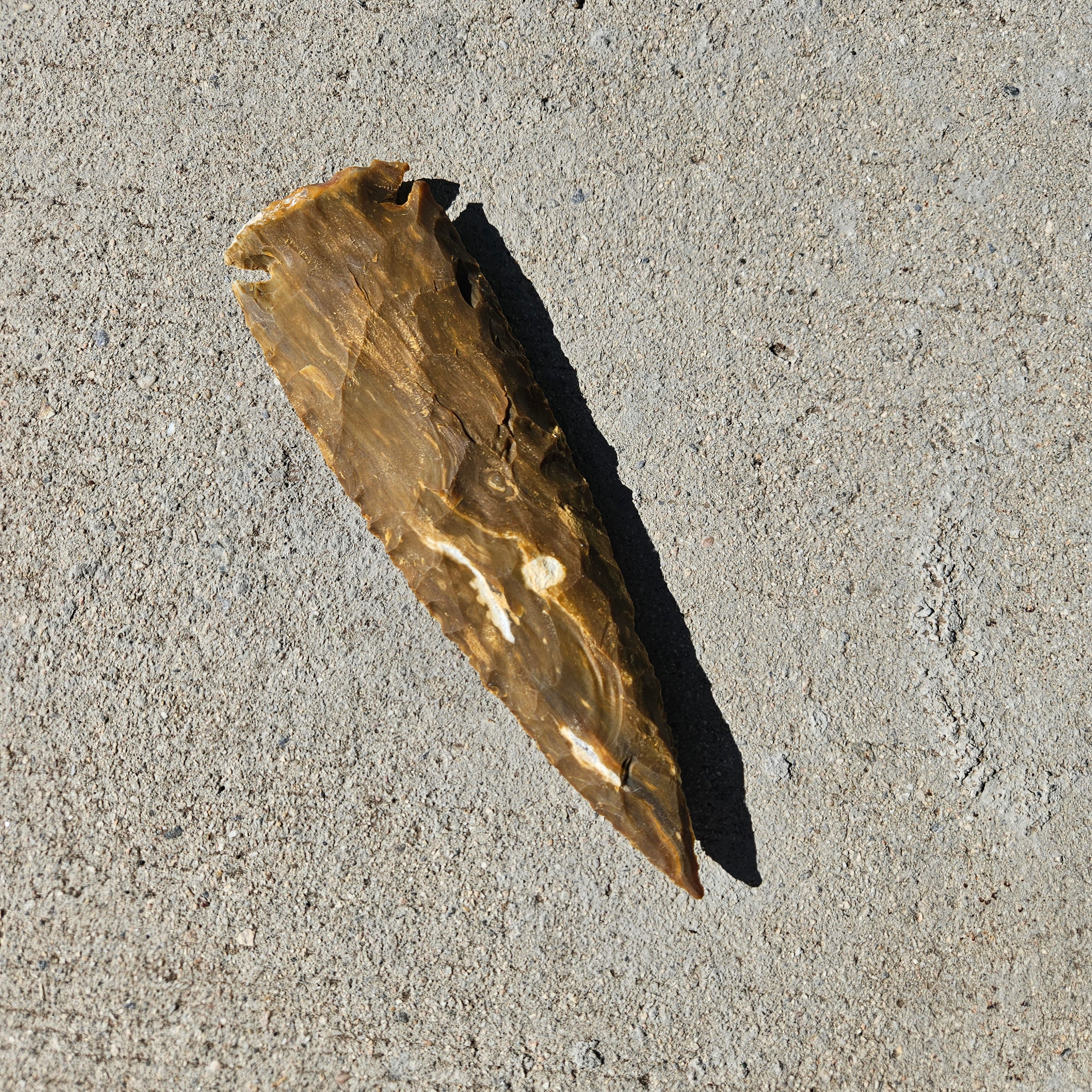 7" Flint Spearhead Arrowhead
