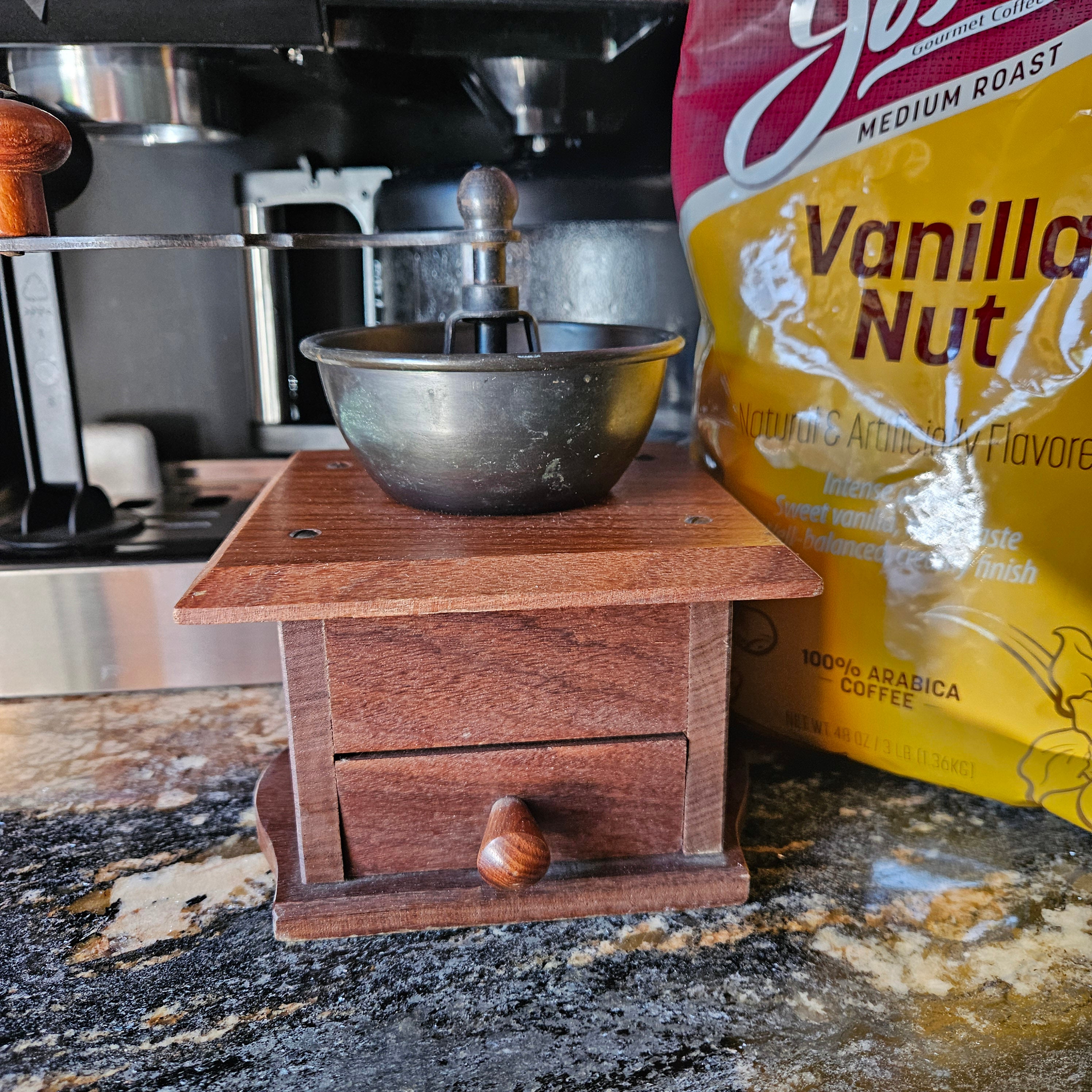 Vintage German Hand-Crank Coffee Grinder