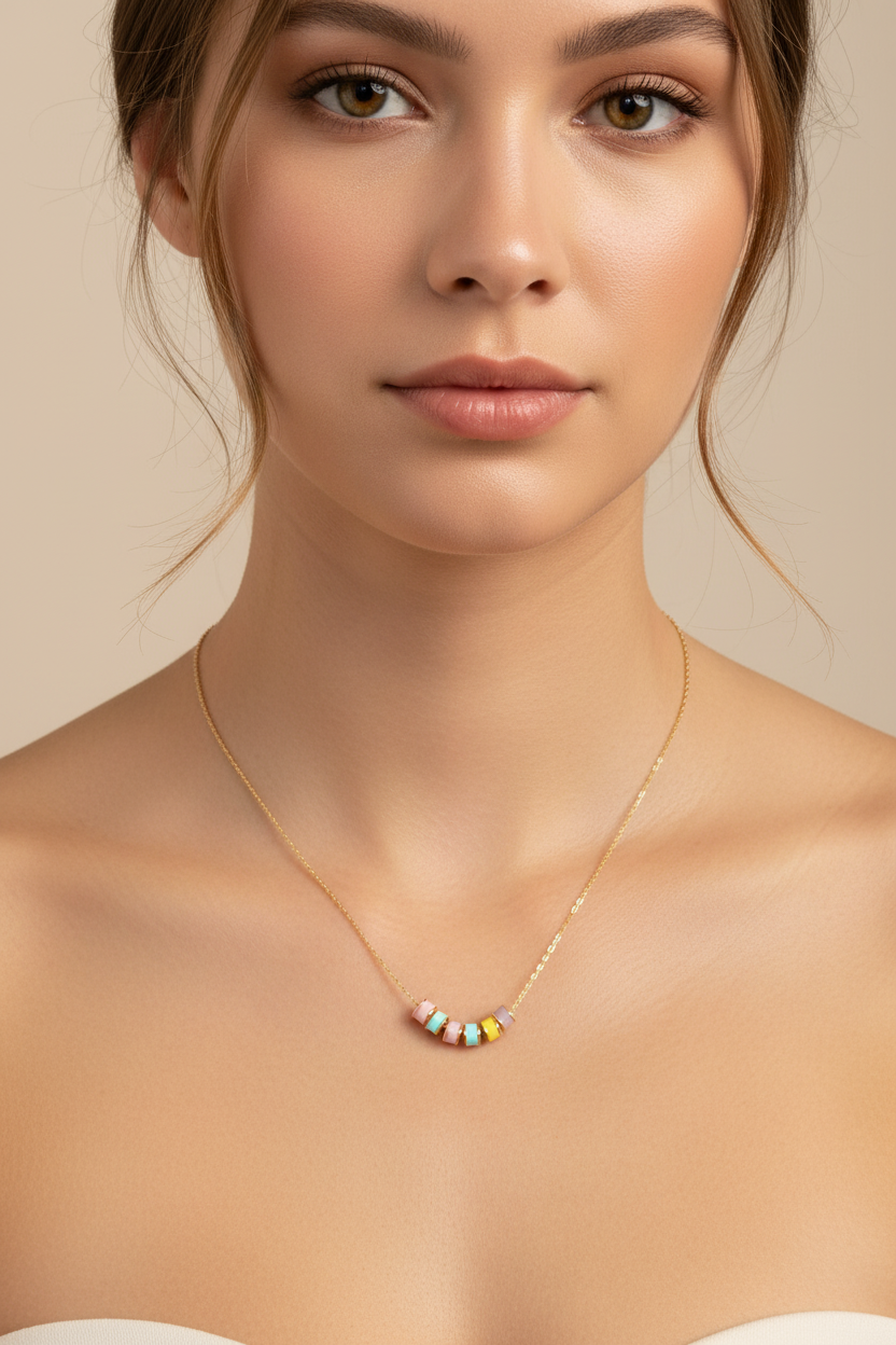 Pura Vida Mental Health Awareness Pastel Bead Fidget Choker