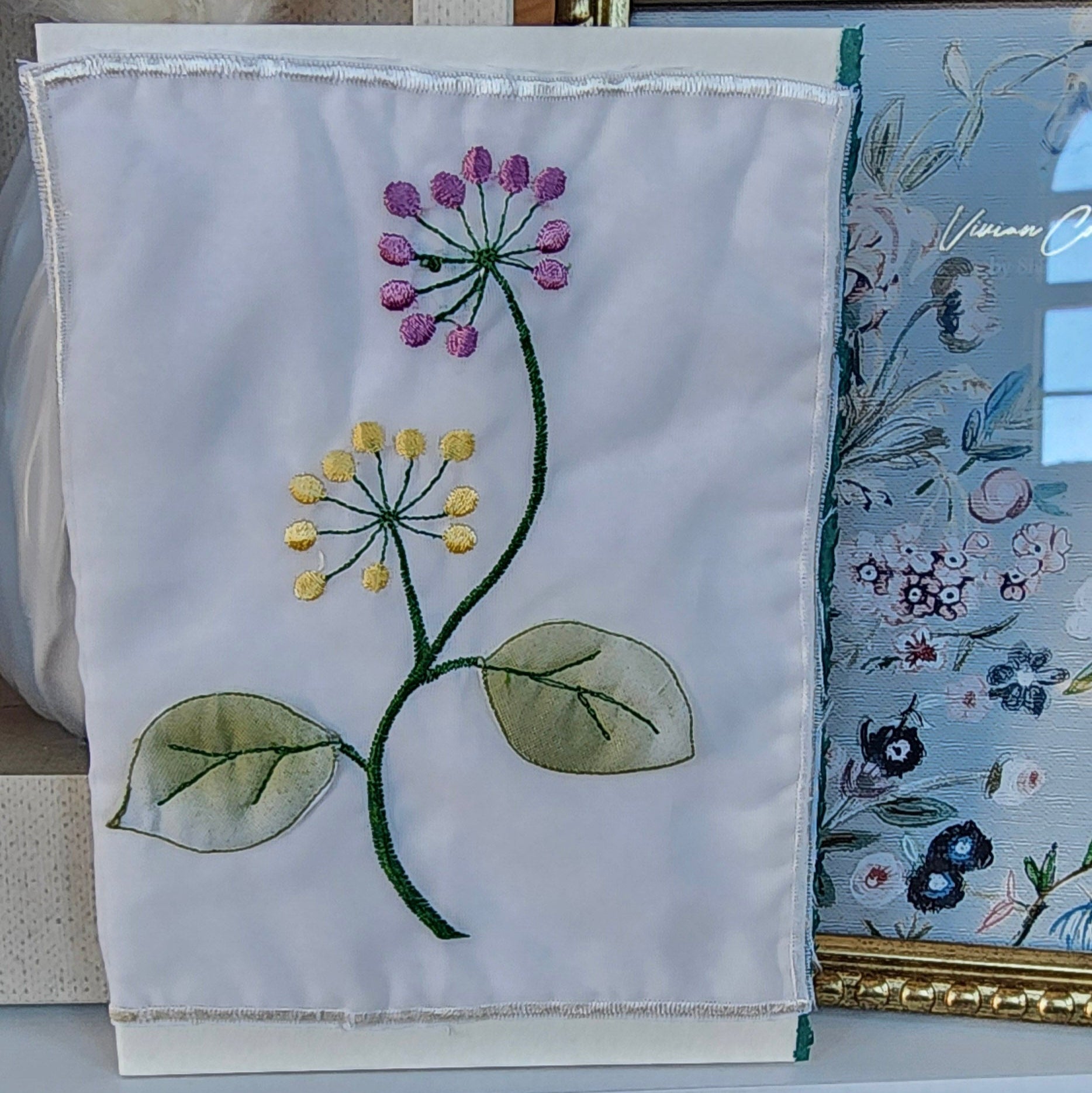 Beautifully Hand Crafted Custom Created Greeting Card Series by Diane Stegman "Fabric Flower"
