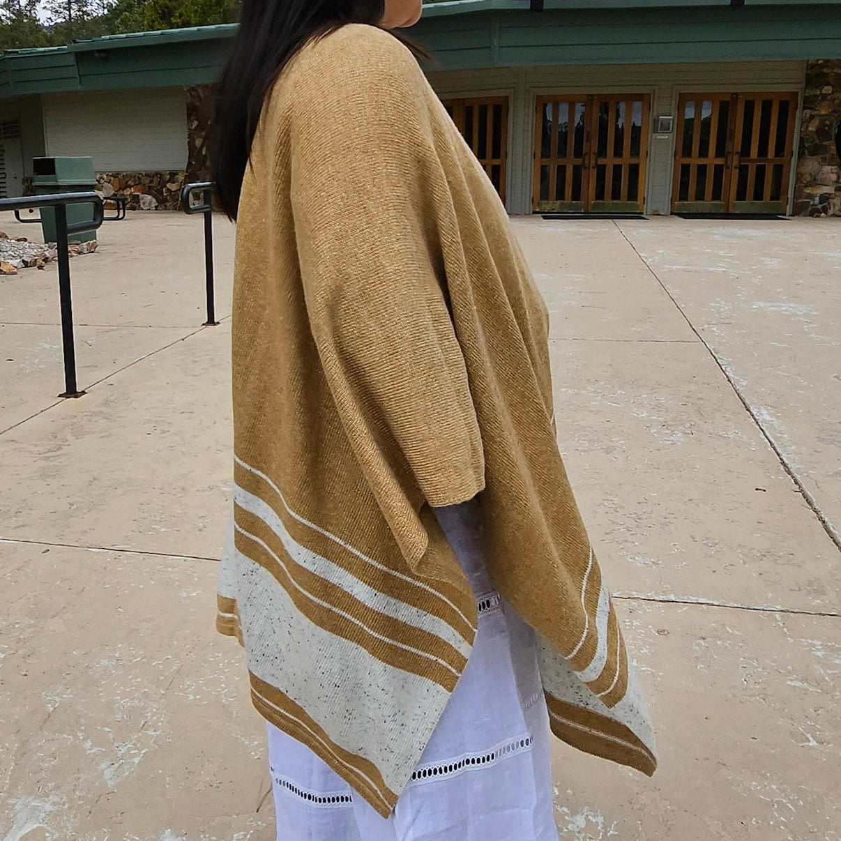 Soft Surrounding Leonie Boho Topper Wrap Camel Colored