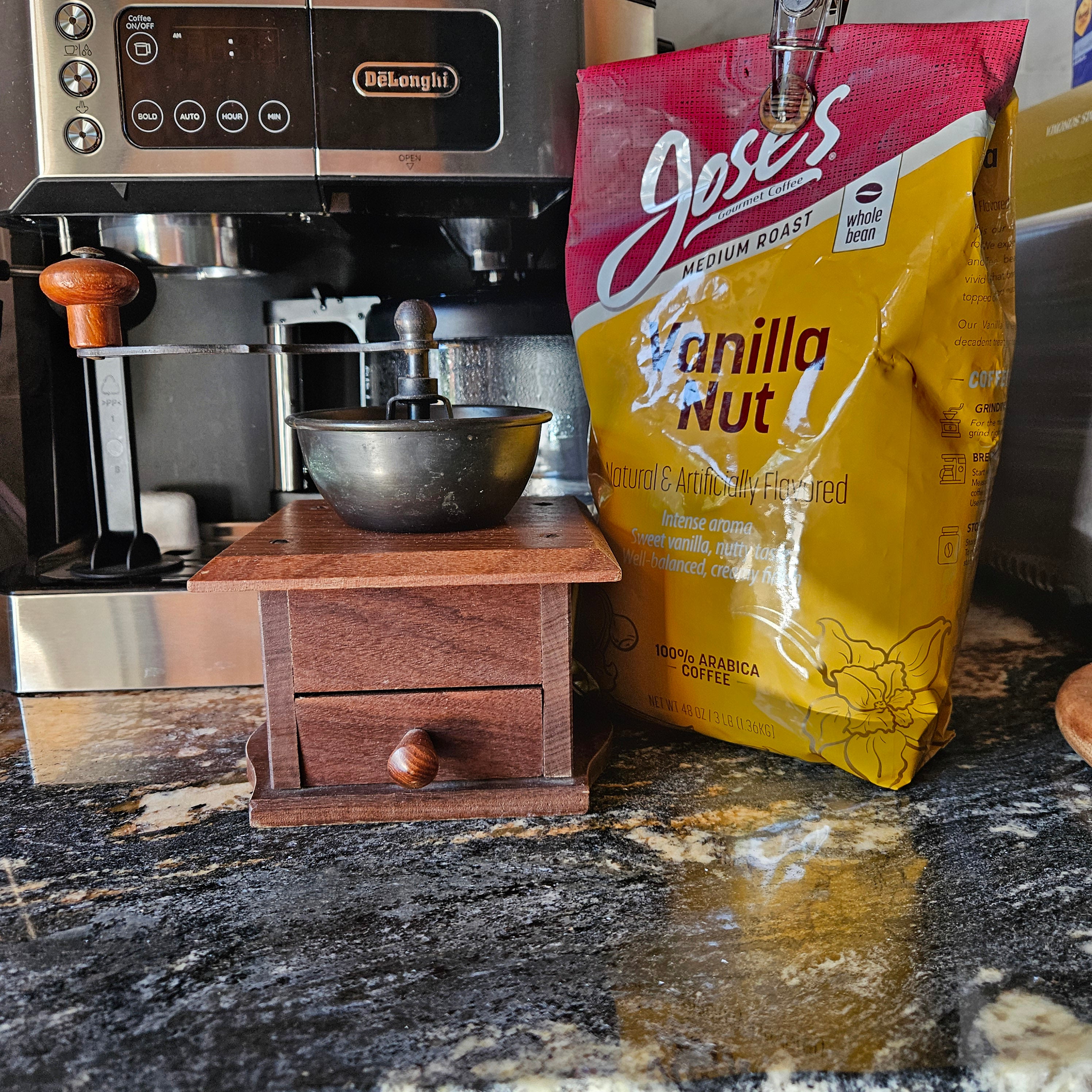 Vintage German Hand-Crank Coffee Grinder