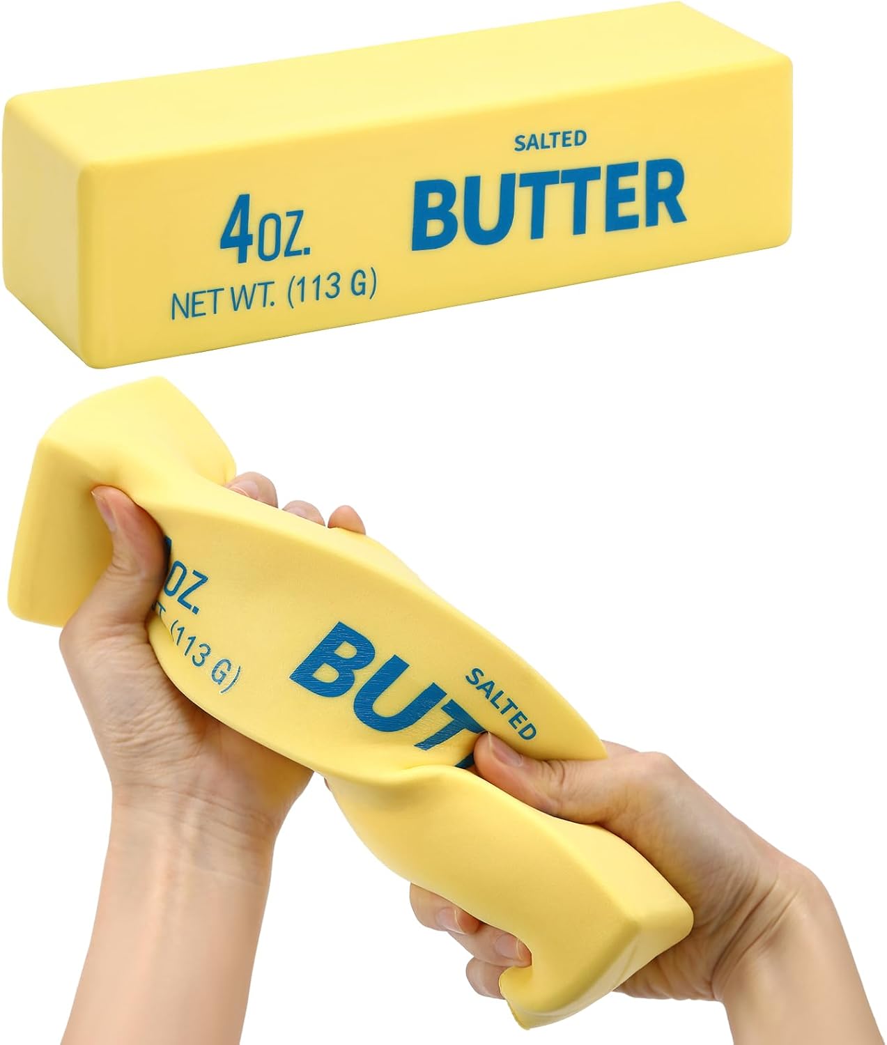 Giant 9.5" Butter Squishy Toy – Jumbo Slow Rising PU Foam Stress Relief Fidget | Realistic Butter Stick