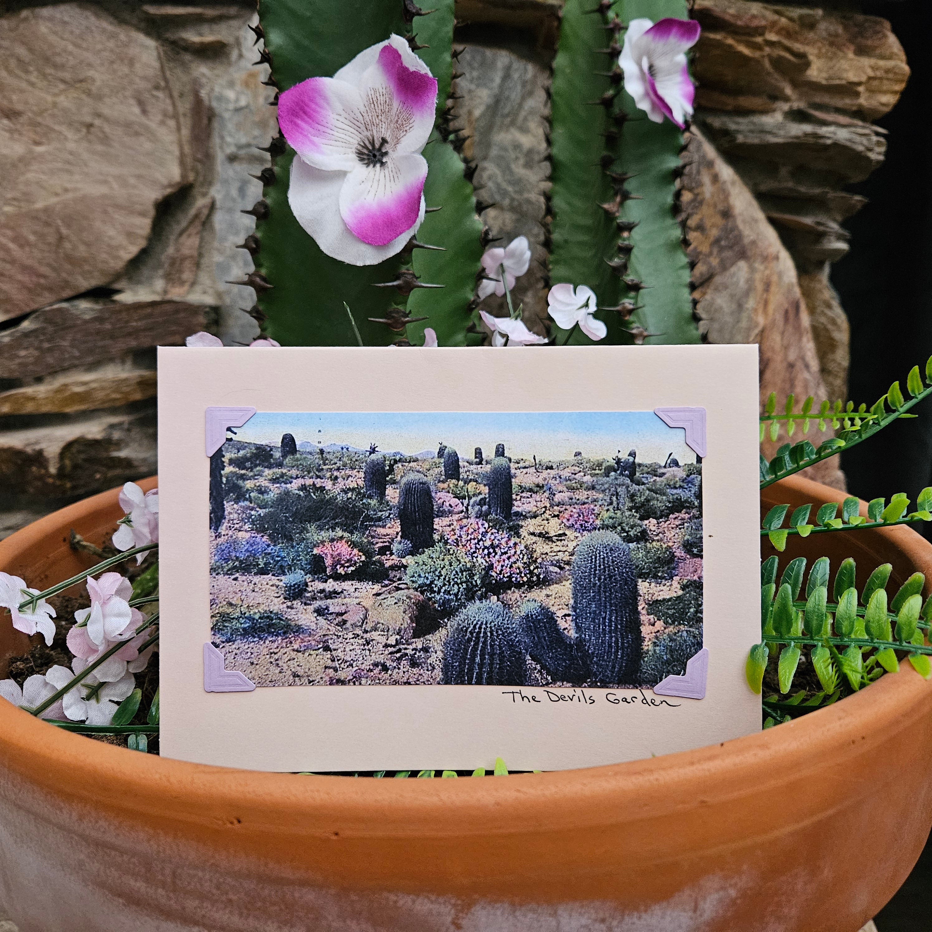 Beautifully Hand Crafted Custom Created Greeting Card Series by Diane Stegman "The Devil's Garden"