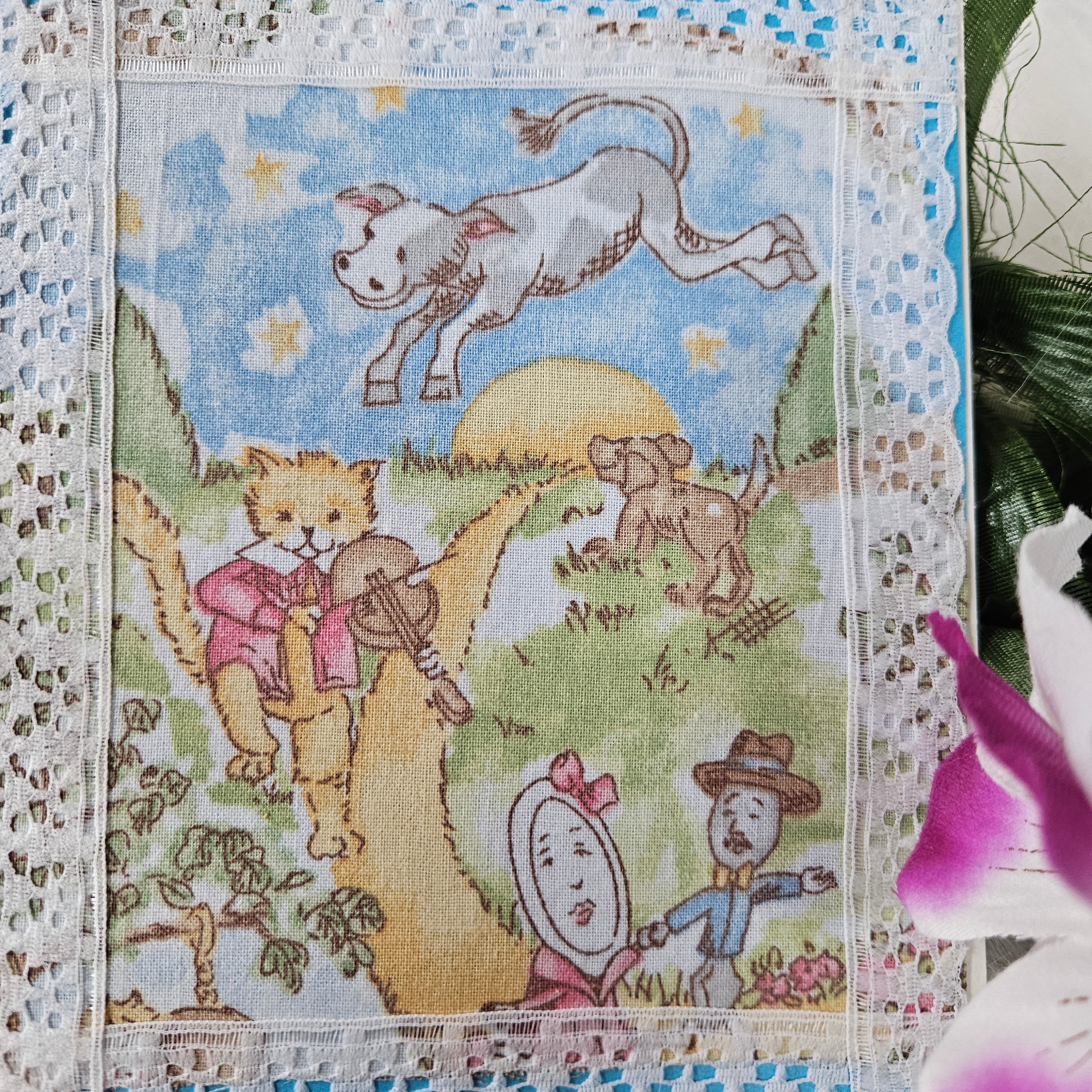 Beautifully Hand Crafted Custom Created Greeting Card Series by Diane Stegman "Musical Cat"