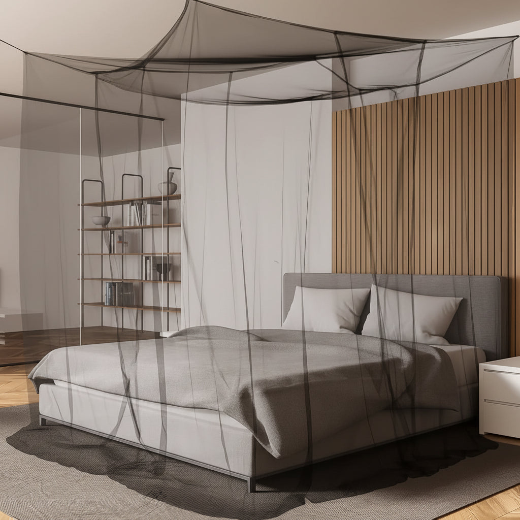 Aoresac 4 Corners All-Natural Mosquito Net Black