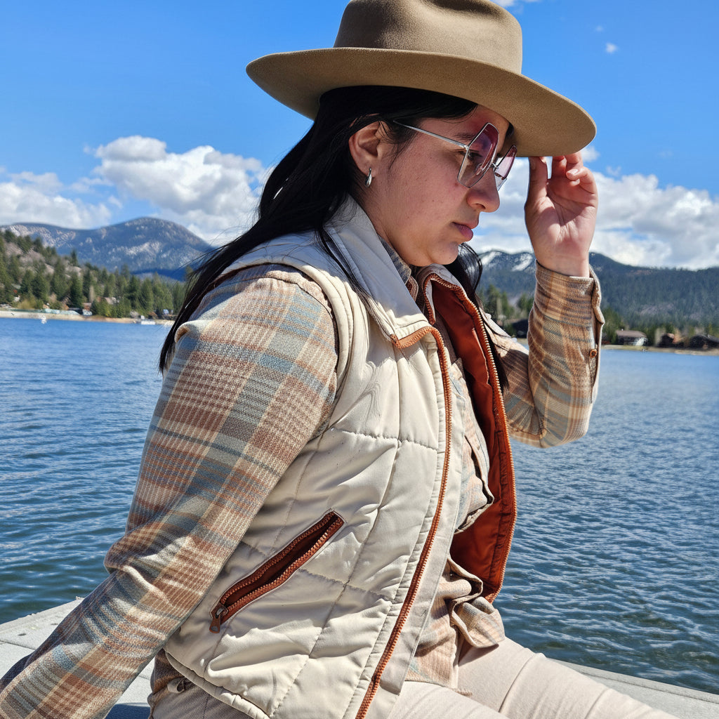 Women's Rib Trim Quilted Vest