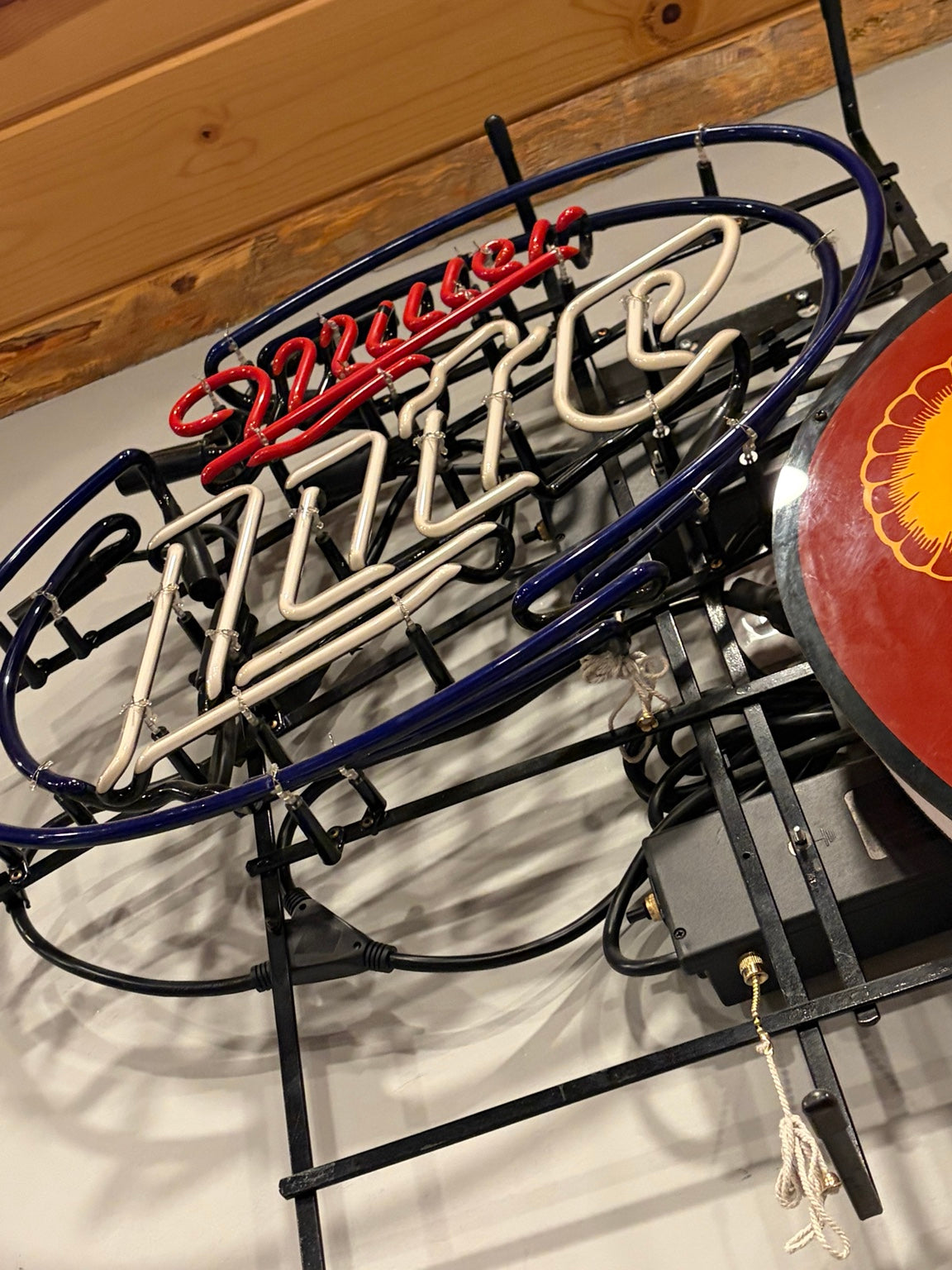 Vintage Miller Lite Neon Beer Sign With USC Trojans Football Helmet