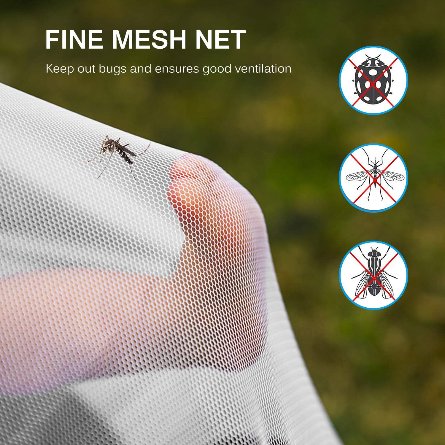 Aoresac 4 Corners All-Natural Mosquito Net Black