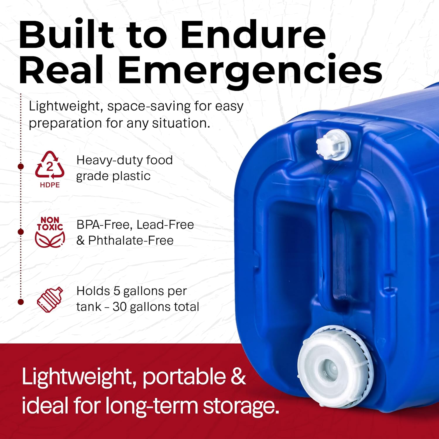 5 Gallon Emergency Water Storage