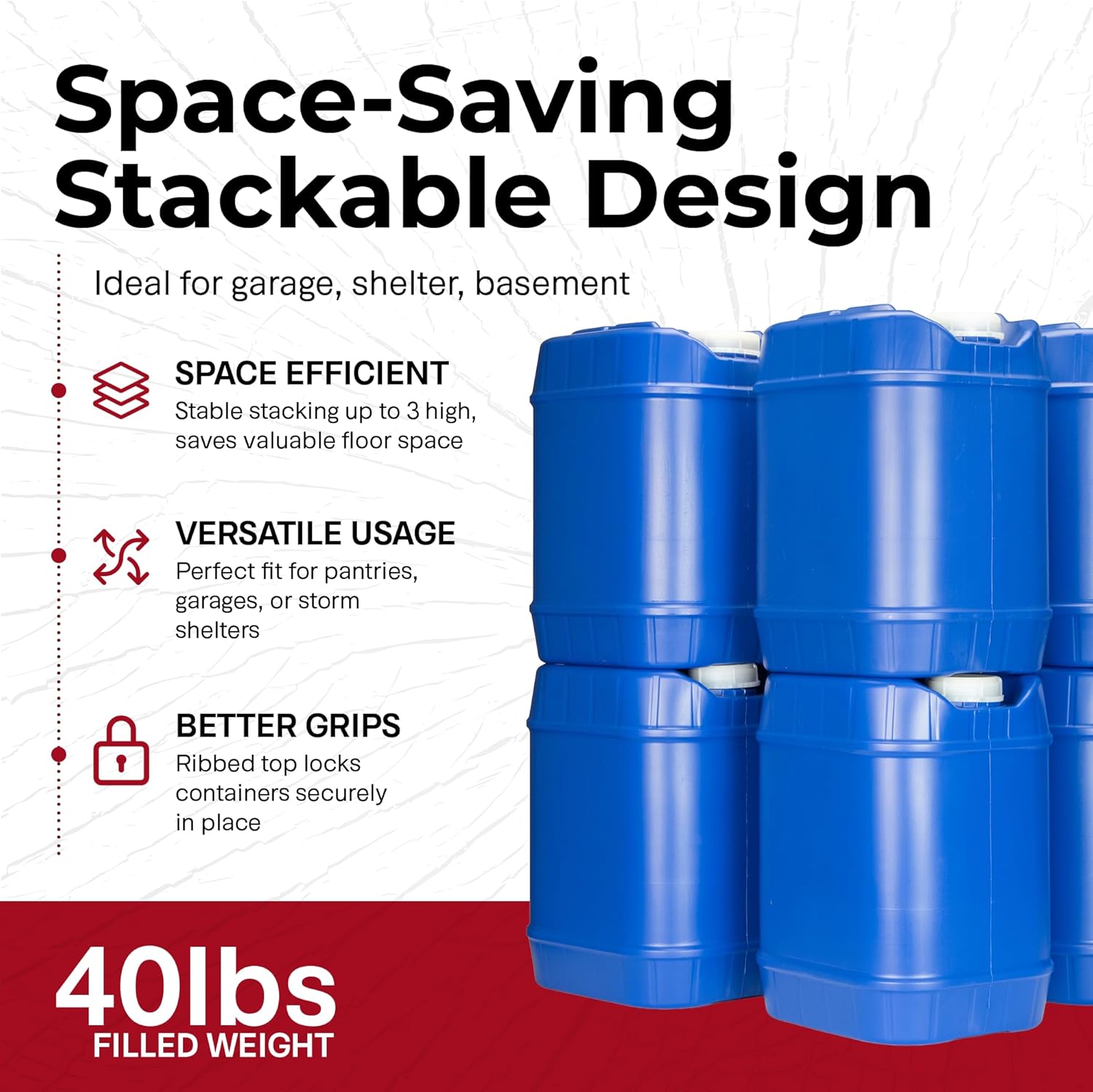 5 Gallon Emergency Water Storage