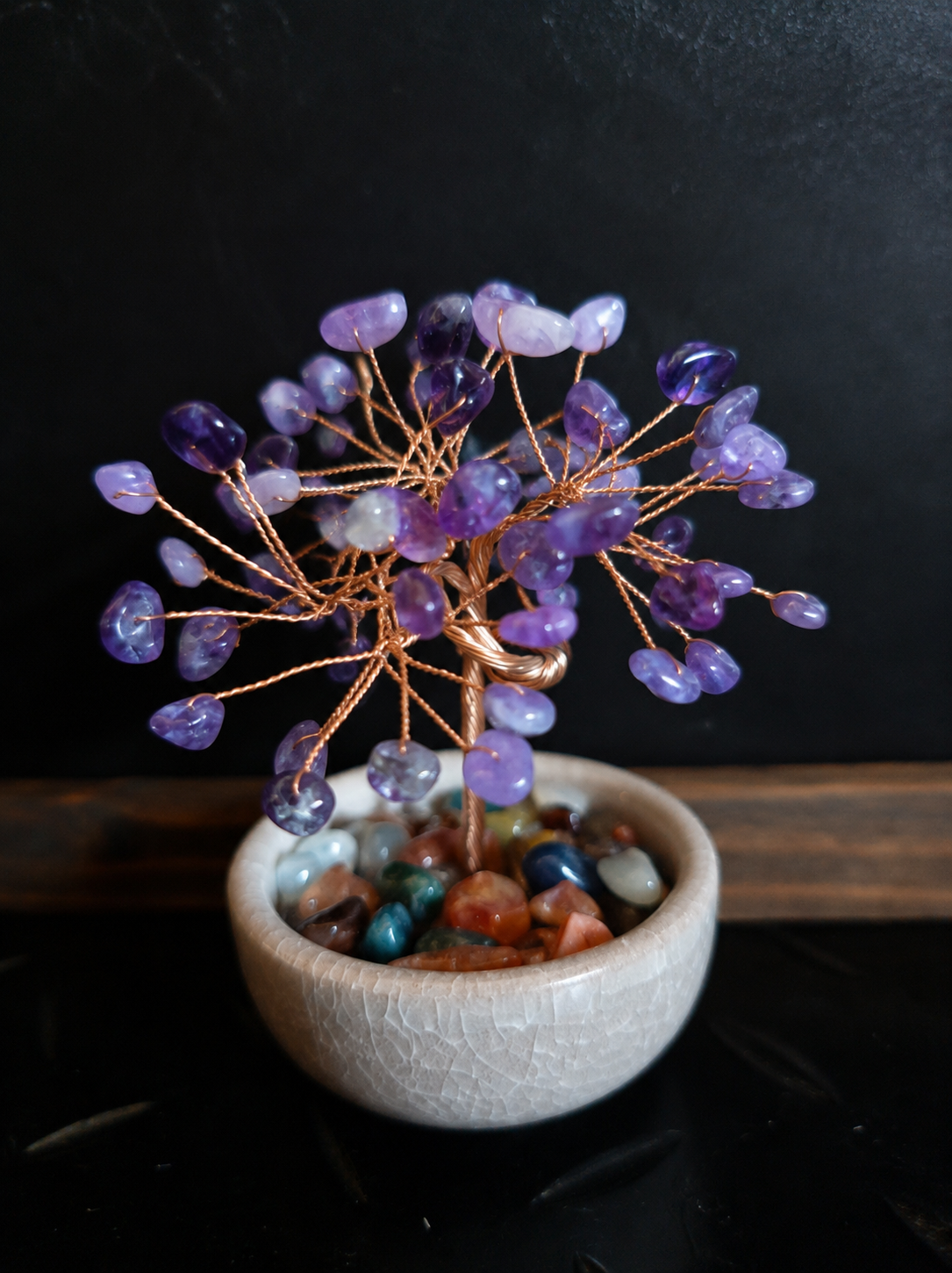 Amethyst Gemstone Tree of Life – Handmade Wire Crystal Tree