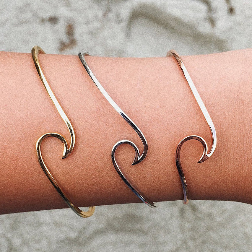 Pura Vida Silver Wave Cuff Bracelet