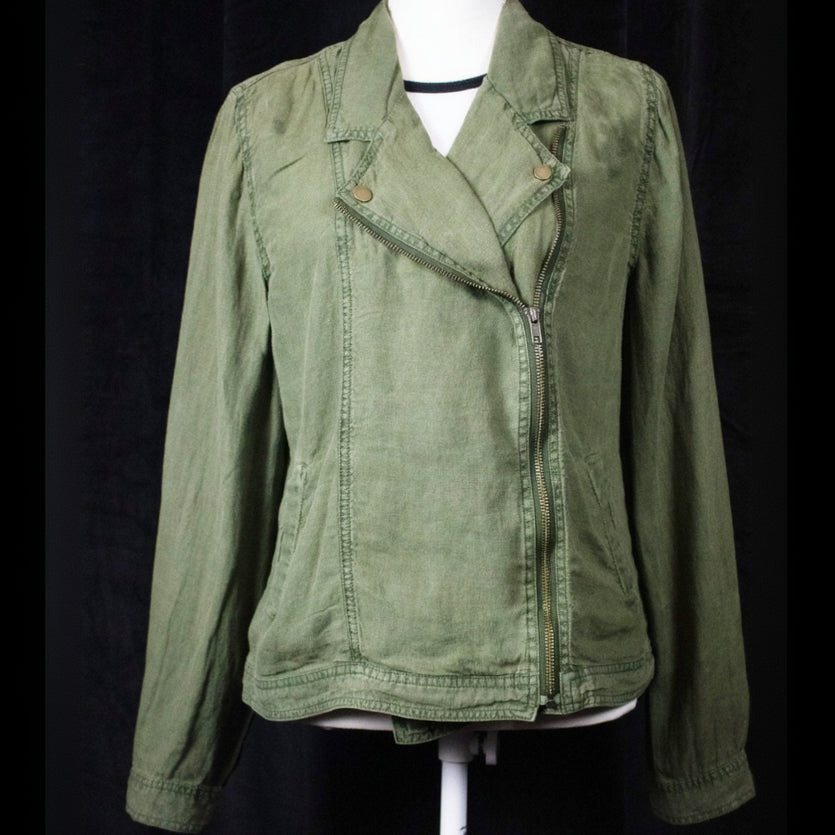 Cynthia Rowley Army Green Zip-up Size Large