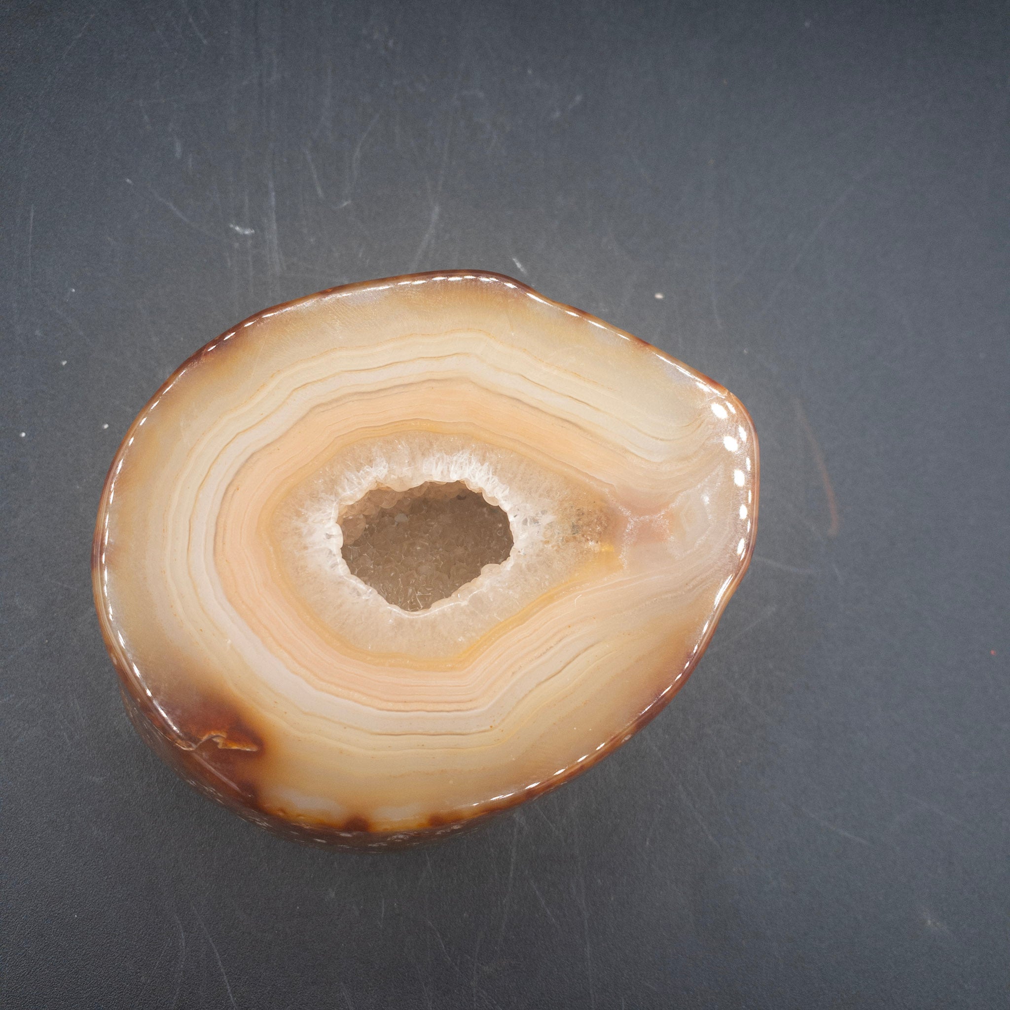 Natural Unique Polished Agate Quartz Geode