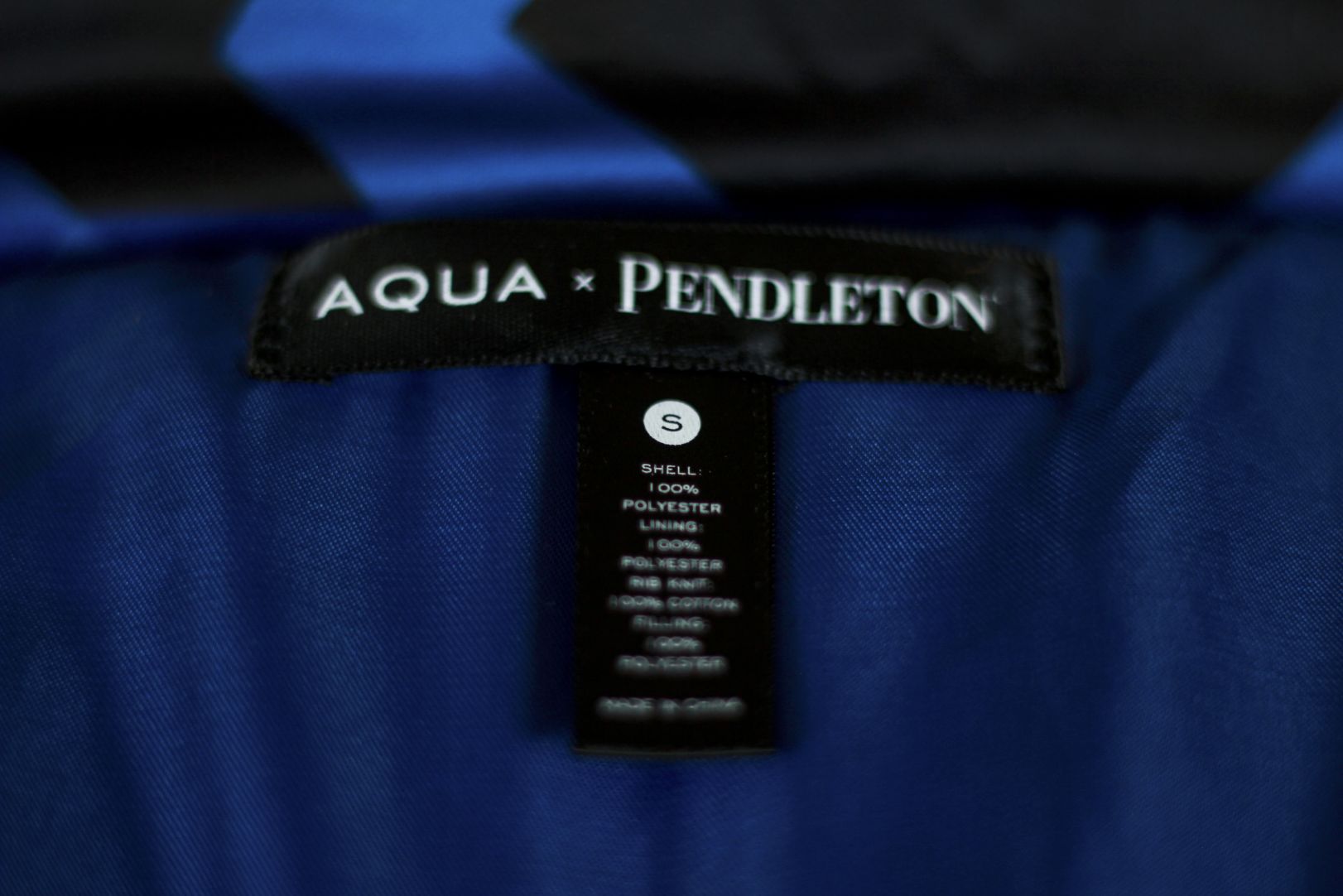 Aqua x Pendleton Puffer Jacket Womens Small Hooded Southwestern Winter Coat