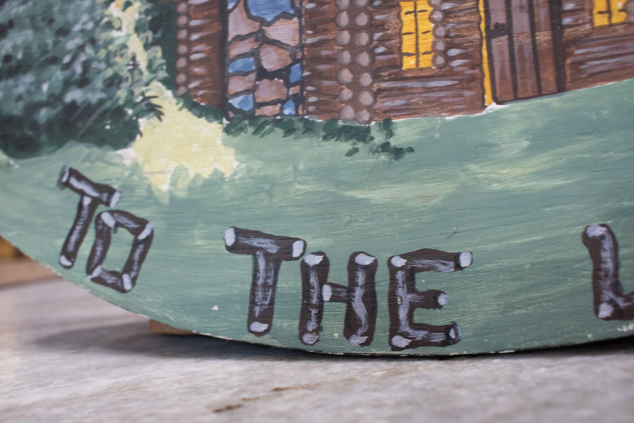 Rustic Hand Painted Welcome To The Lodge Cabin Wall Sign 16x11 Wood Decor
