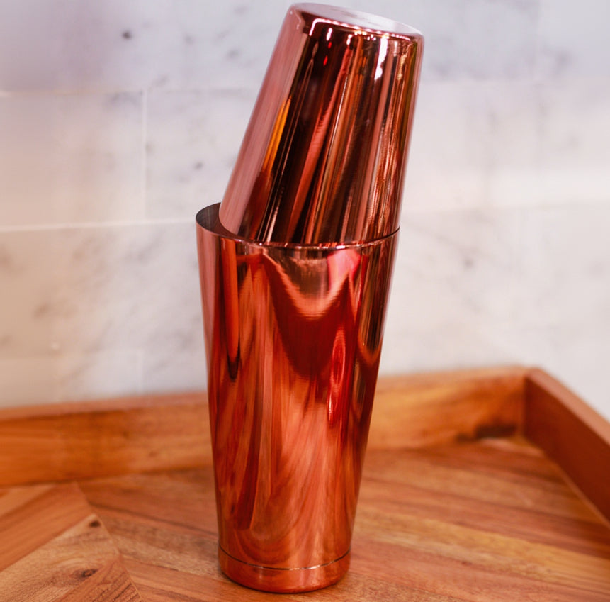 Mixology & Craft Copper Cocktail Shaker Boston Shaker Professional Set