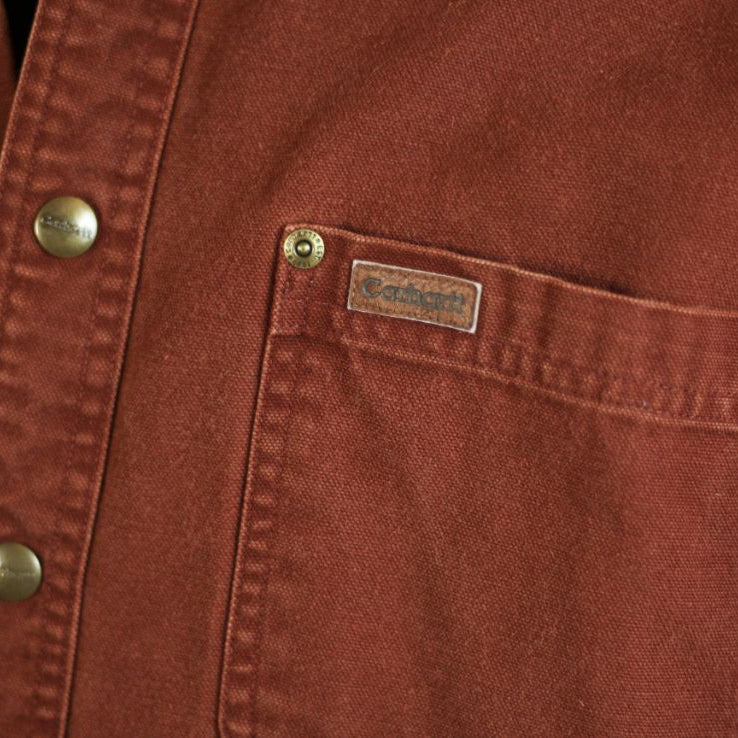 Carhartt Maroon Flannel Lined Jacket
