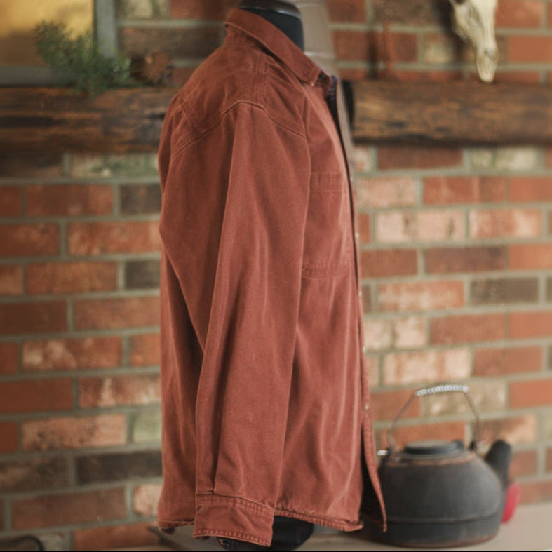 Carhartt Maroon Flannel Lined Jacket