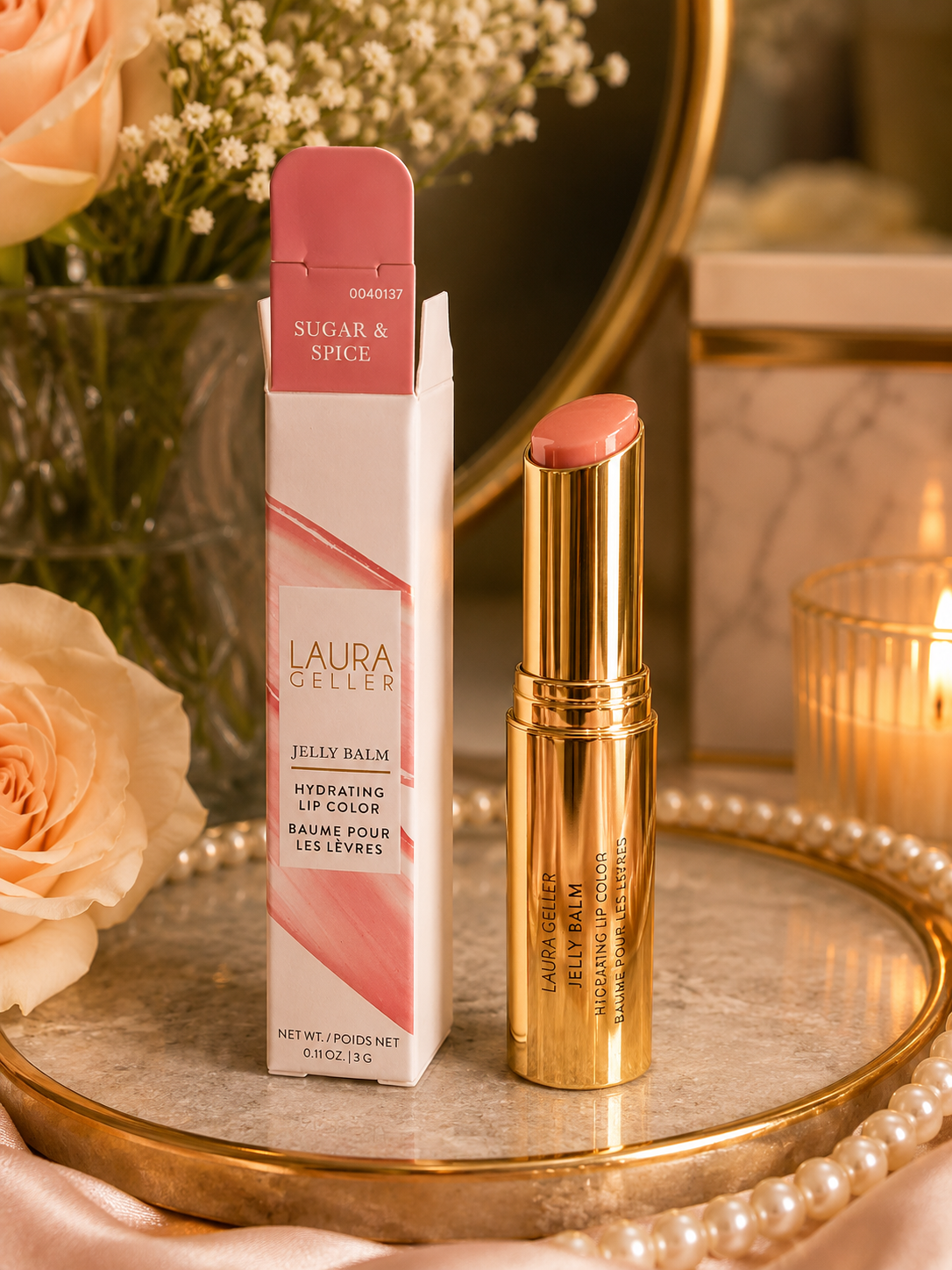 Laura Geller Jelly Balm Hydrating Lip Color Sugar & Spice 0040137 New with Box