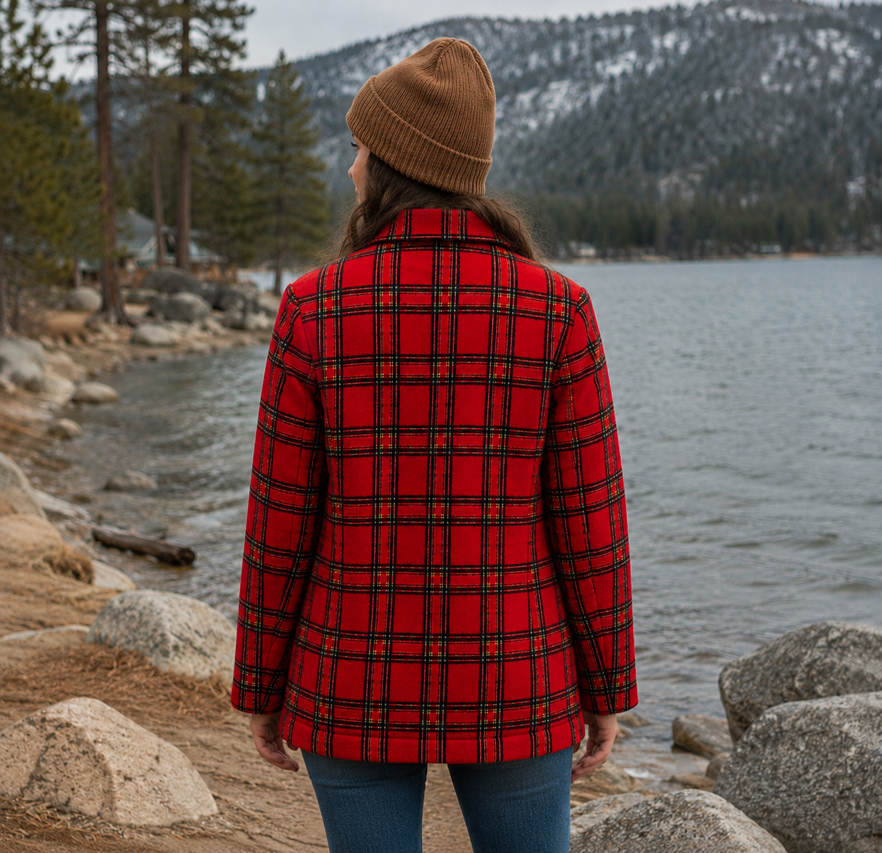 Vintage Pendleton 60s Plaid Tartan Blazer – Button-Down, Pure Wool, Size Small