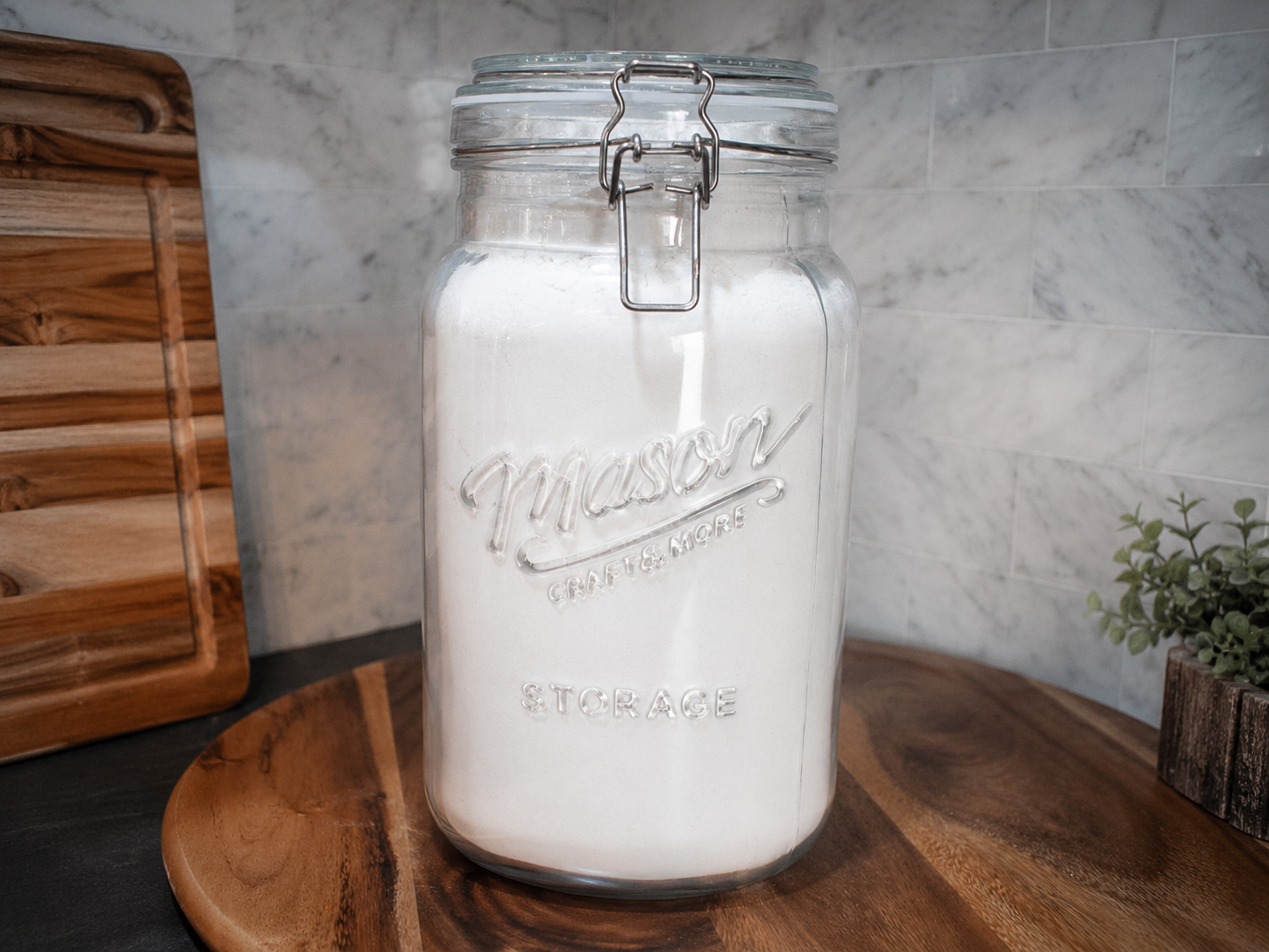 Large 118oz Glass Mason Jar Storage