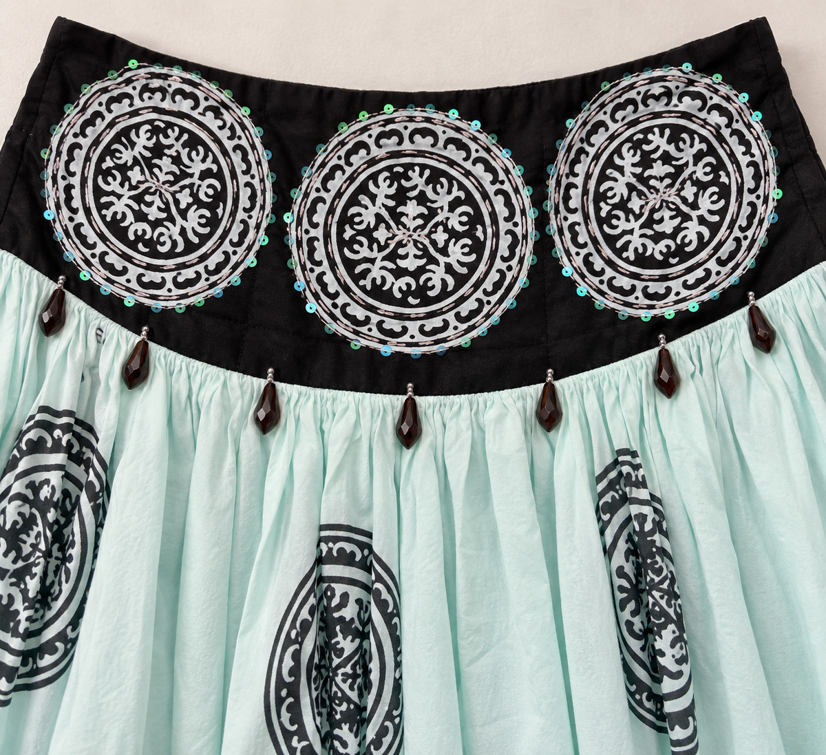 For The Republic Women's Cotton Maxi Skirt Size 14 Mint Green