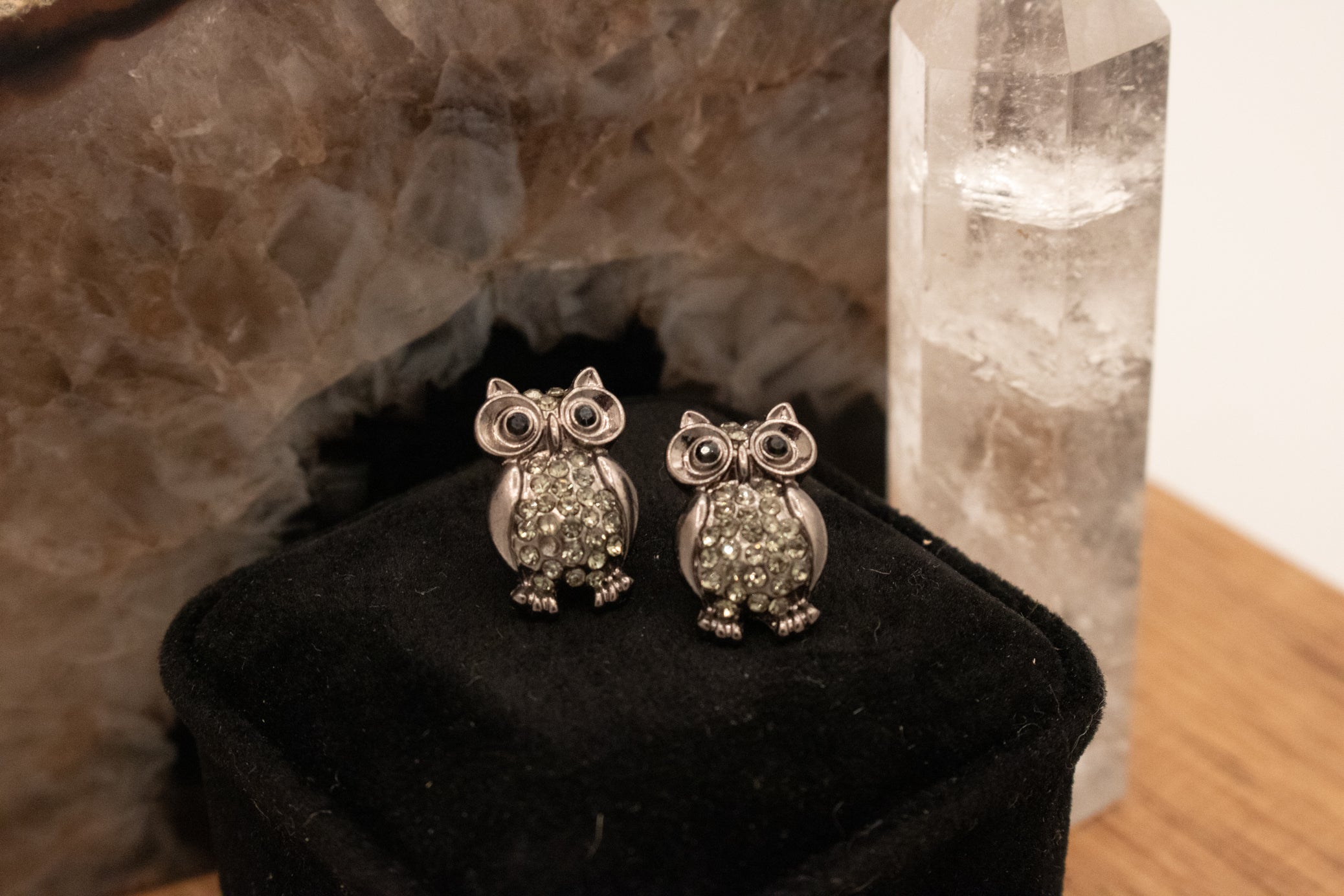 Owl Stud Earrings Silver Tone Cute Animal Earrings Minimalist Everyday Jewelry