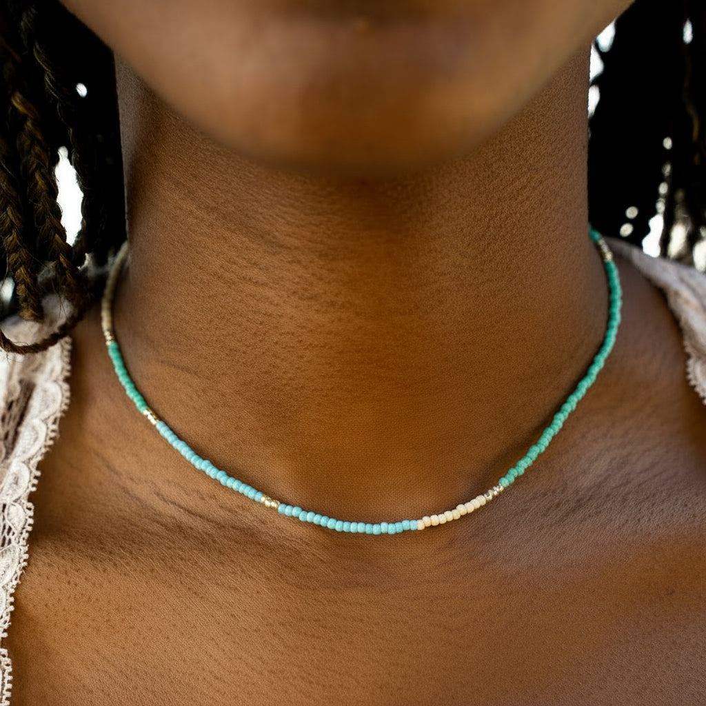 Pura Vida Playa Seed Bead Necklace