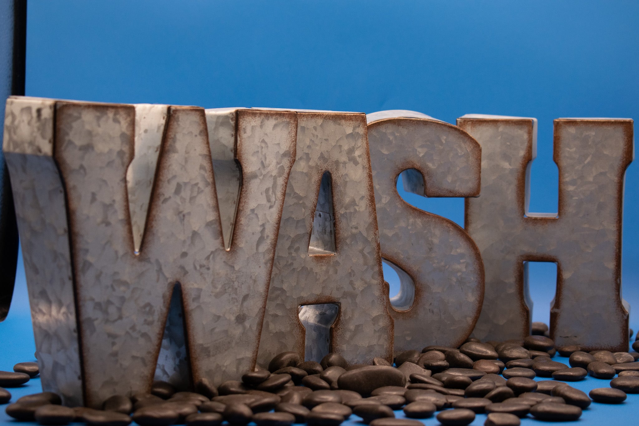 W.A.S.H. Metal Letter Sign