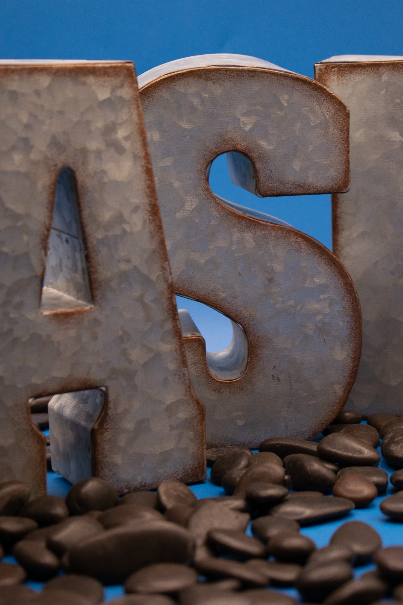 W.A.S.H. Metal Letter Sign
