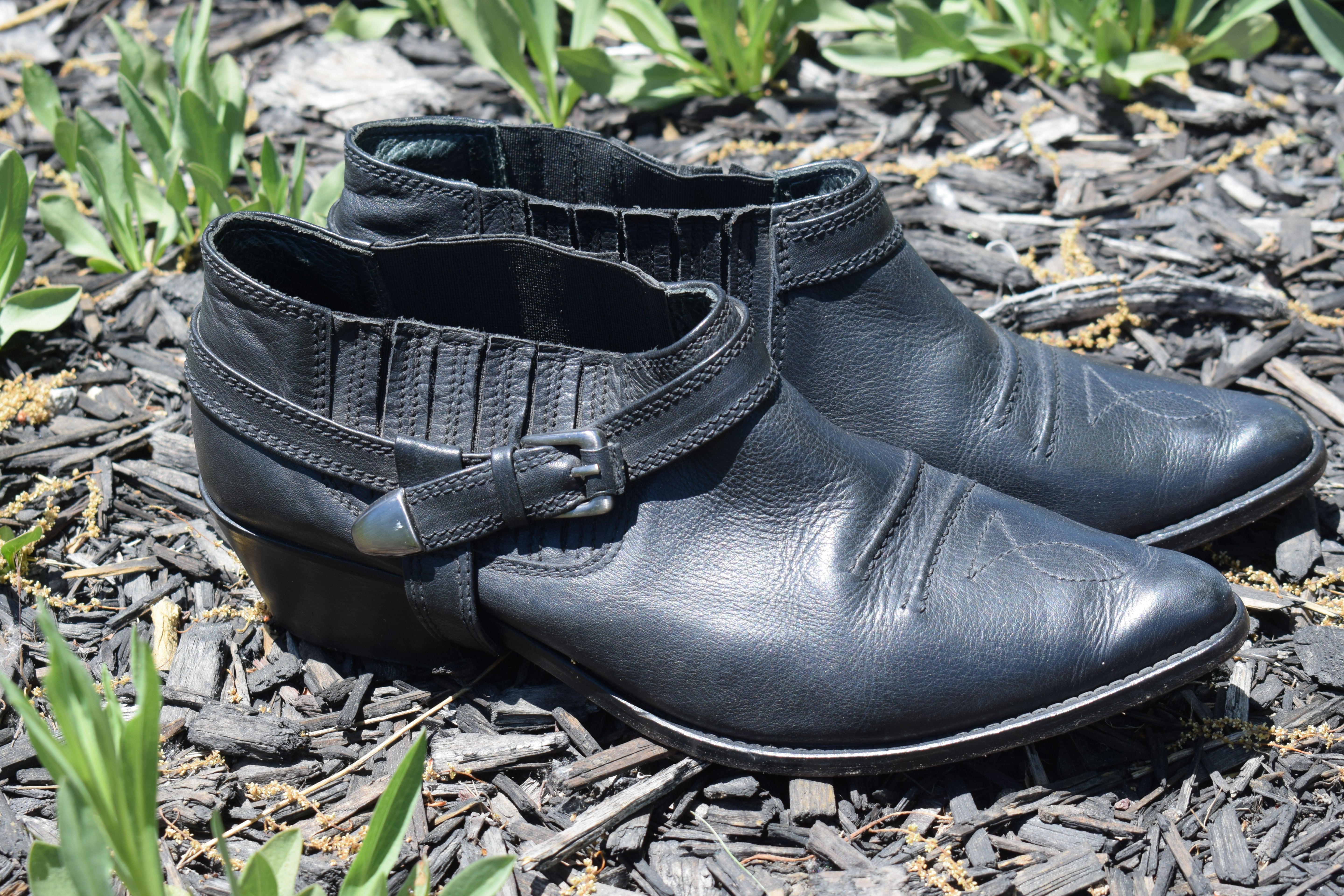 E-Troupe London Black Leather Ankle Booties – Made in Portugal Genuine Leather Size 40 (US 9–9.5)