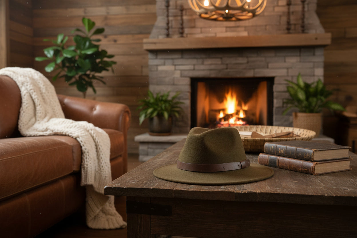 Pendleton Brown Wool Wide Brim Fedora Western Country
