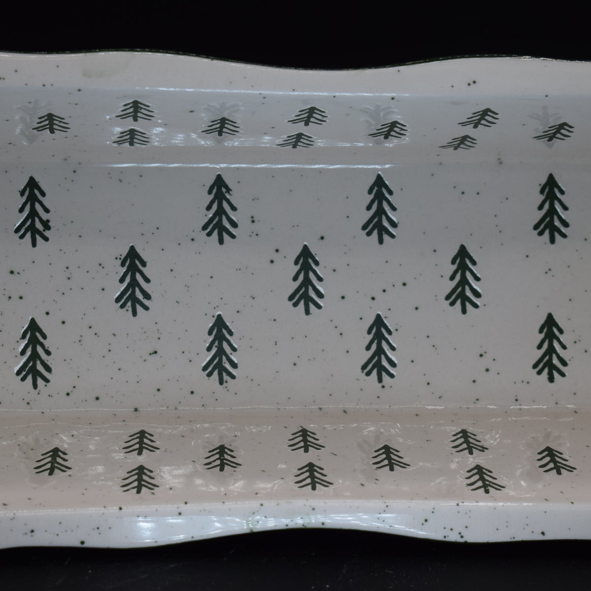 Snowy Day Ceramic Bread Loaf Dish