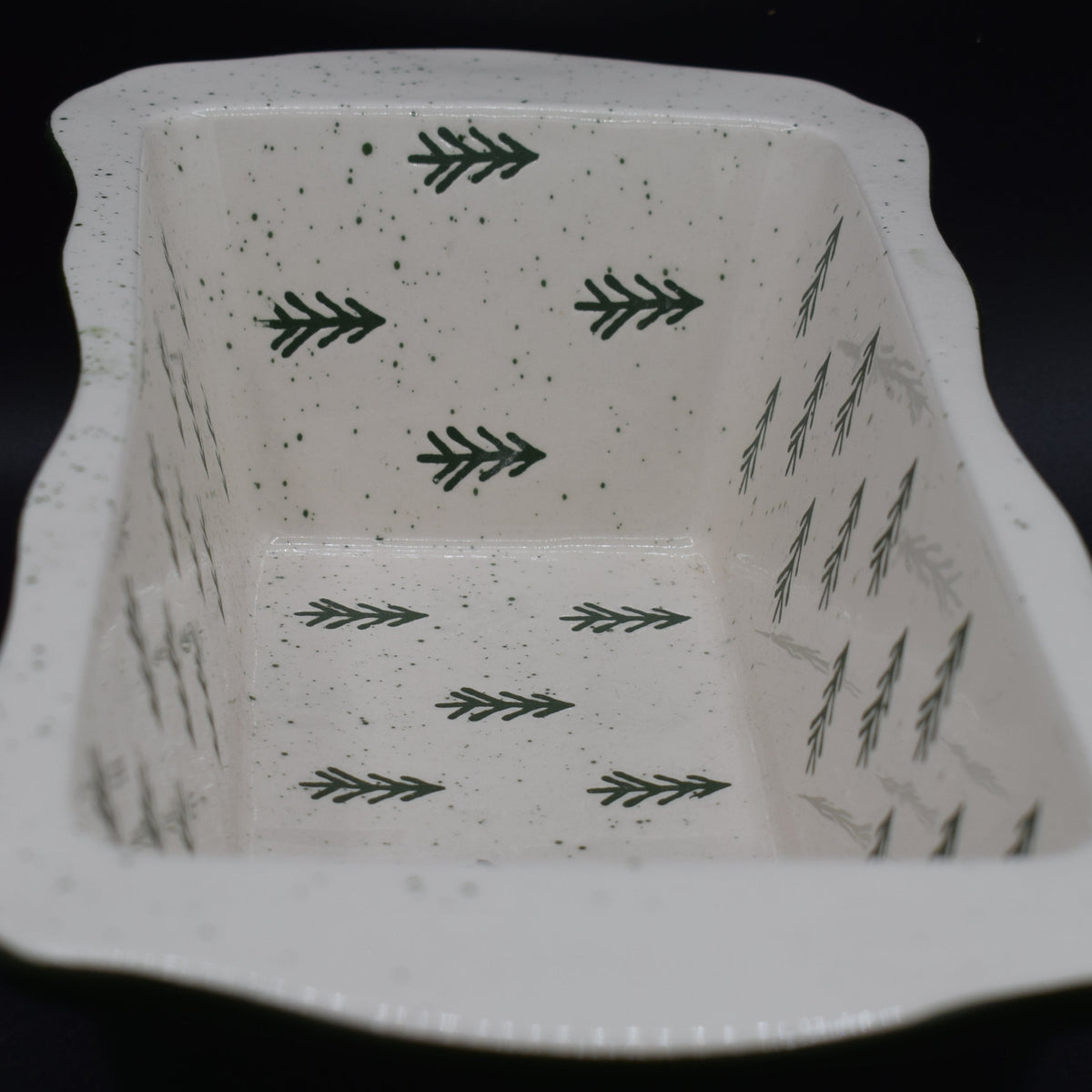 Snowy Day Ceramic Bread Loaf Dish