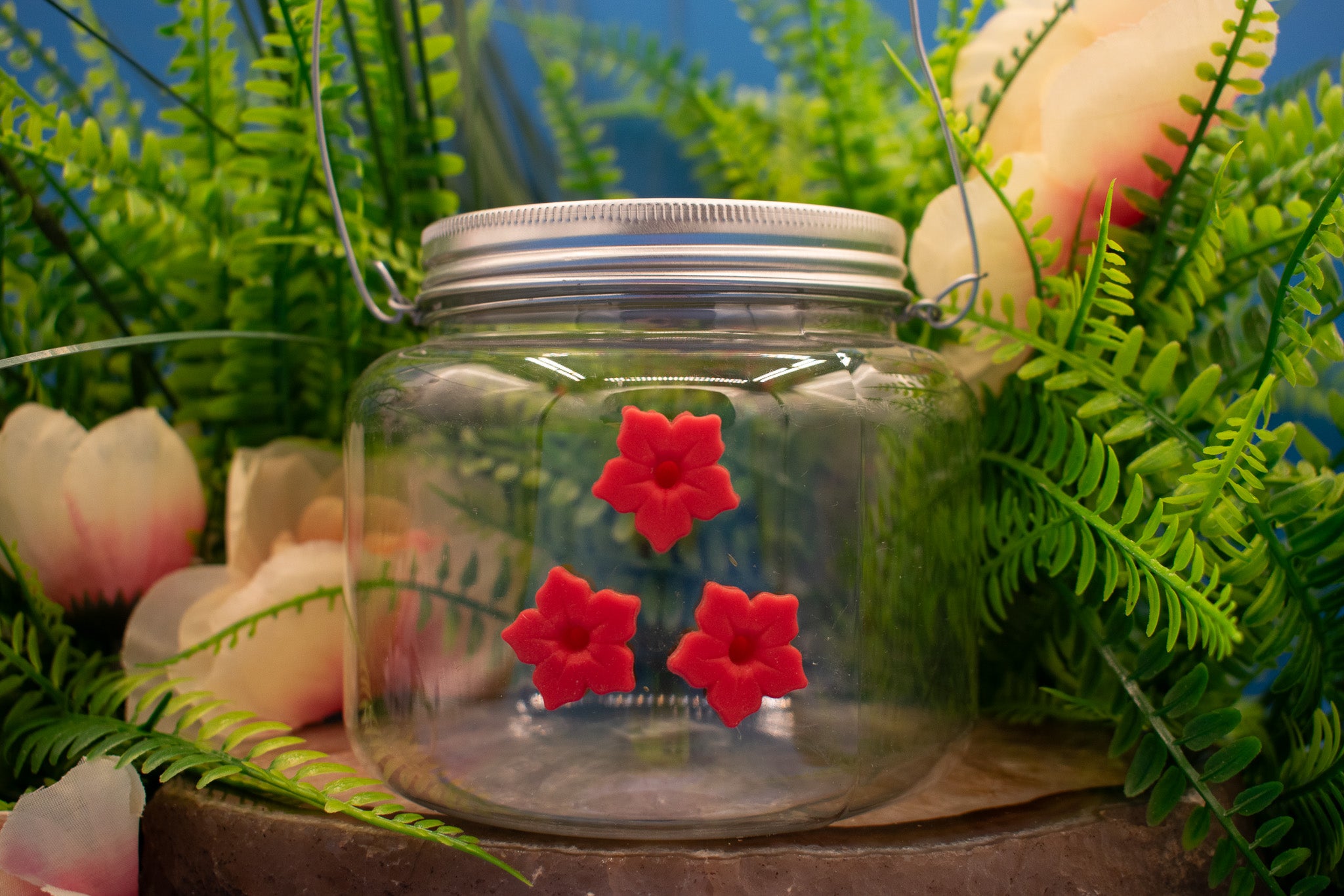 Plastic Jar Hummingbird Feeder