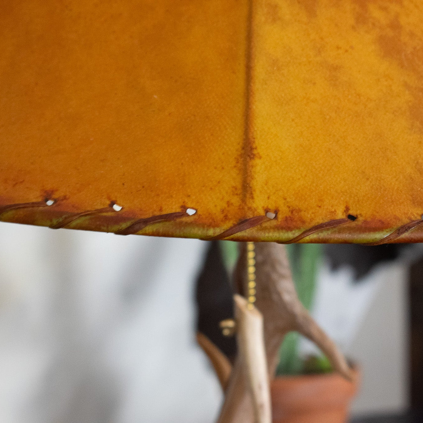 Horse Saddle Antler Lamp