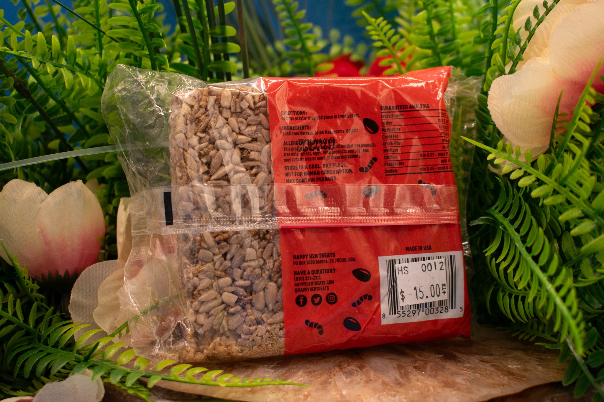 Happy Hen Treat Square Sunflower & Mealworms