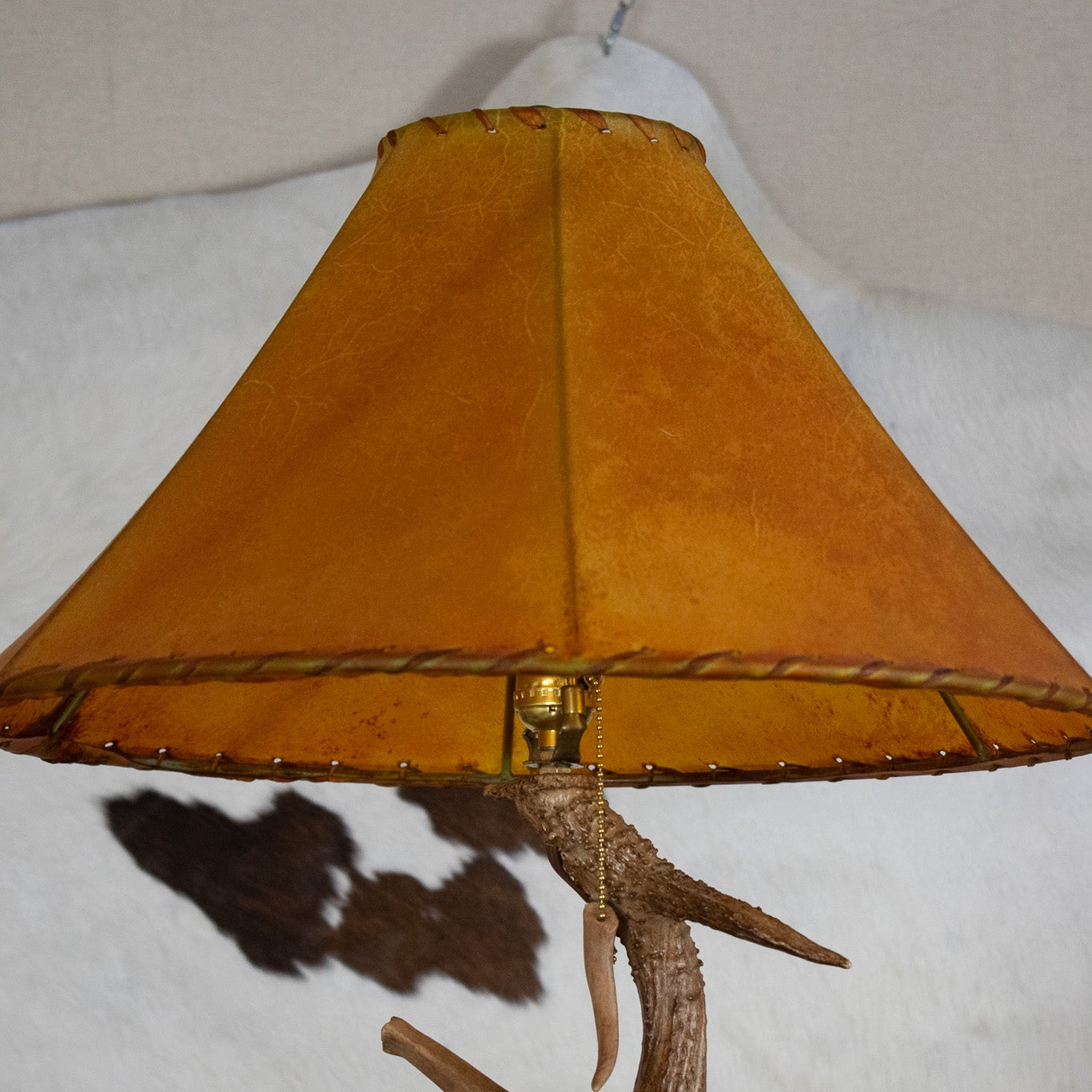 Horse Saddle Antler Lamp