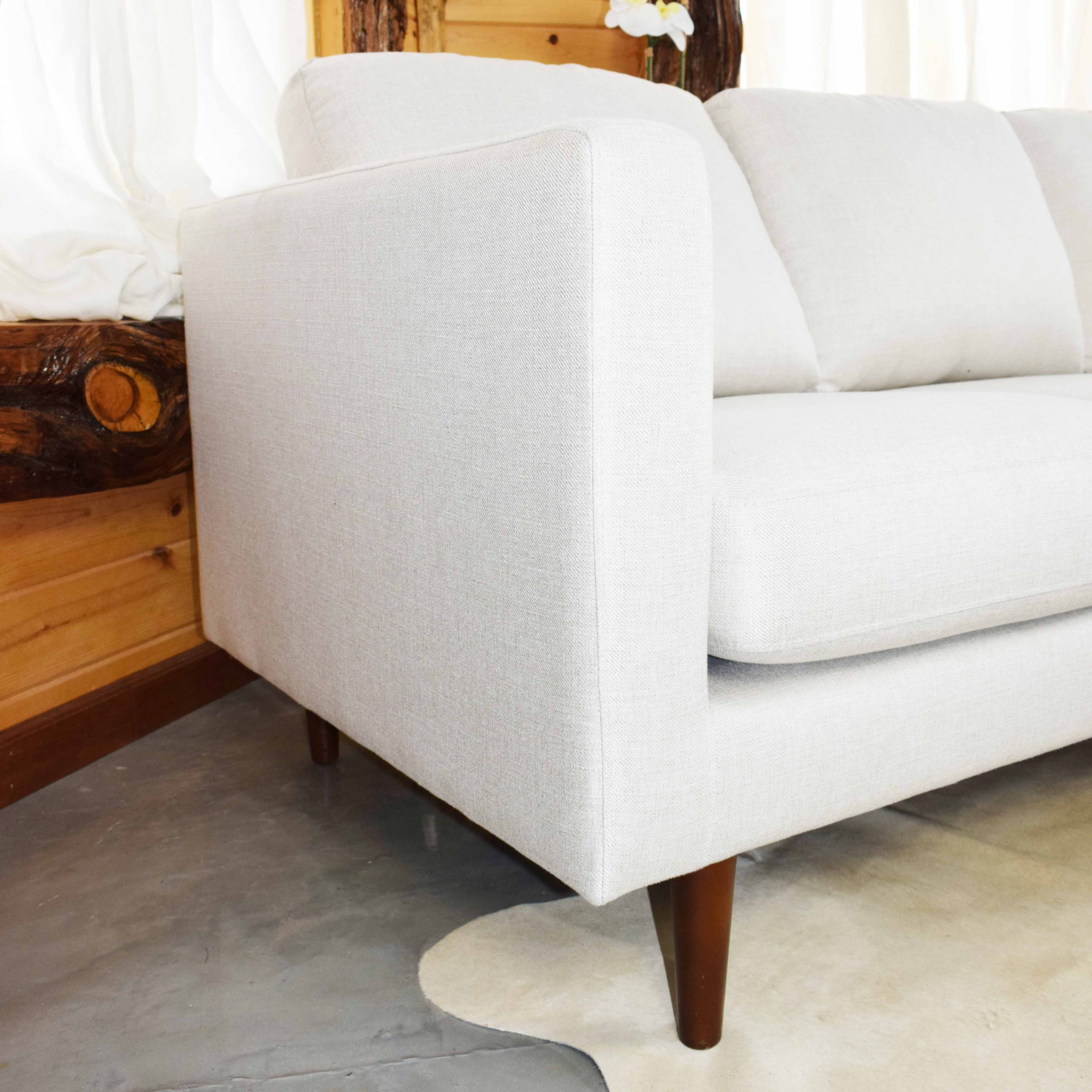 Beautiful Soft Cream White Couch with detachable Ottoman