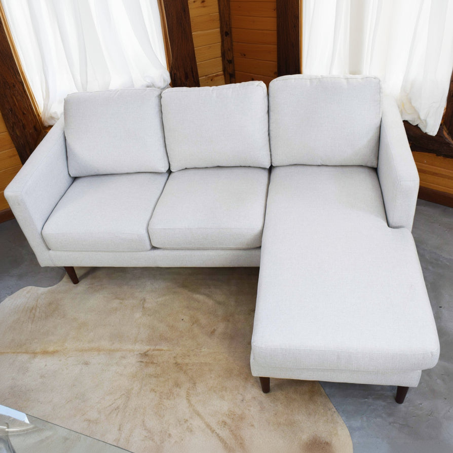 Beautiful Soft Cream White Couch with detachable Ottoman