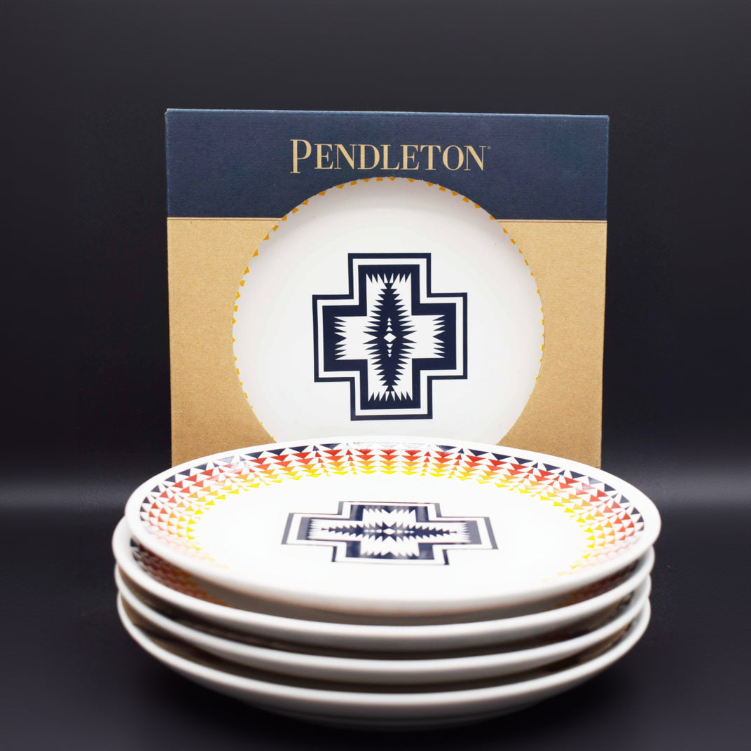 Pendleton Tribal Aztec Print 4 Piece Salad Plate Collection