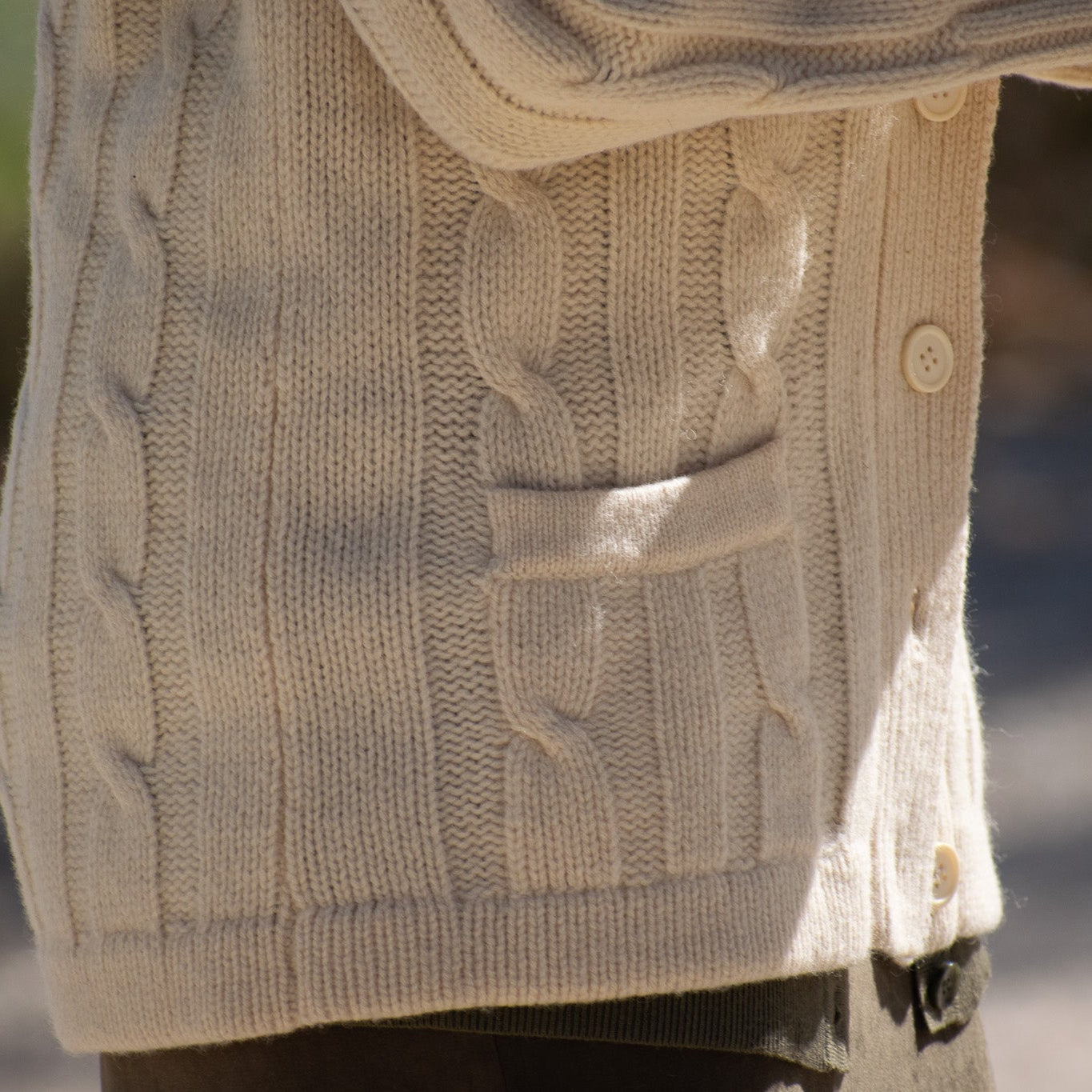 Evans-Picone Off-White Button-up Wool Cardigan Size M